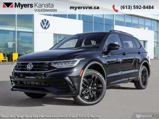 <b>Sunroof,  Power Liftgate,  Wireless Charging,  Adaptive Cruise Control,  Climate Control!</b><br> <br> <br> <br>  The VW Tiguan aces real-world utility with its excellent outward vision, comfortable interior, and supreme on road capabilities. <br> <br>Whether its a weekend warrior or the daily driver this time, this 2024 Tiguan makes every experience easier to manage. Cutting edge tech, both inside the cabin and under the hood, allow for safe, comfy, and connected rides that keep the whole party going. The crossover of the future is already here, and its called the Tiguan.<br> <br> This deep black pearl SUV  has an automatic transmission and is powered by a  184HP 2.0L 4 Cylinder Engine.<br> <br> Our Tiguans trim level is Comfortline R-Line Black Edition. This Tiguan Comfortline R-Line Black Edition features an express open/close sunroof and unique exterior styling, along with a power liftgate, mobile device wireless charging, adaptive cruise control, supportive heated synthetic leather-trimmed front seats, a heated leatherette-wrapped steering wheel, LED headlights with daytime running lights, and an upgraded 8-inch infotainment screen with SiriusXM satellite radio, Apple CarPlay, Android Auto, and a 6-speaker audio system. Additional features include front and rear cupholders, remote keyless entry with power cargo access, lane keep assist, lane departure warning, blind spot detection, front and rear collision mitigation, autonomous emergency braking, three 12-volt DC power outlets, remote start, a rear camera, and so much more. This vehicle has been upgraded with the following features: Sunroof,  Power Liftgate,  Wireless Charging,  Adaptive Cruise Control,  Climate Control,  Heated Seats,  Apple Carplay. <br><br> <br>To apply right now for financing use this link : <a href=https://www.myersvw.ca/en/form/new/financing-request-step-1/44 target=_blank>https://www.myersvw.ca/en/form/new/financing-request-step-1/44</a><br><br> <br/>    5.99% financing for 84 months. <br> Buy this vehicle now for the lowest bi-weekly payment of <b>$347.46</b> with $0 down for 84 months @ 5.99% APR O.A.C. ( taxes included, $1071 (OMVIC fee, Air and Tire Tax, Wheel Locks, Admin fee, Security and Etching) is included in the purchase price.    ).  Incentives expire 2024-04-30.  See dealer for details. <br> <br> <br>LEASING:<br><br>Estimated Lease Payment: $269 bi-weekly <br>Payment based on 4.99% lease financing for 48 months with $0 down payment on approved credit. Total obligation $28,026. Mileage allowance of 16,000 KM/year. Offer expires 2024-04-30.<br><br><br>Call one of our experienced Sales Representatives today and book your very own test drive! Why buy from us? Move with the Myers Automotive Group since 1942! We take all trade-ins - Appraisers on site!<br> Come by and check out our fleet of 40+ used cars and trucks and 90+ new cars and trucks for sale in Kanata.  o~o