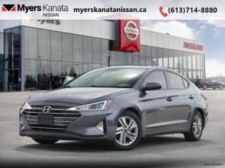 <b>Sunroof,  Blind Spot Monitoring,  Heated Seats,  Heated Steering Wheel,  Lane Keeping Assist!</b><br> <br>  Compare at $16955 - KANATA NISSAN PRICE is just $15995! <br> <br>   Packed with features and options never before seen on a car in this class, this Elantra will certainly surprise you. This  2020 Hyundai Elantra is fresh on our lot in Kanata. This  coupe has 137,070 kms. Its  nice in colour  . It has an automatic transmission and is powered by a  smooth engine. <br> <br> Our Elantras trim level is Preferred w/Sun & Safety Package IVT. As if it could get better, this Preferred Elantra has been upgraded with the Sun and Safety Package that adds sunroof, hands free proximity key entry, lane keeping assist, lane departure warning and forward collision mitigation. This is on top of the sweet tech of the Preferred trim like Apple CarPlay, Android Auto, Bluetooth, USB/aux inputs, a 7 inch touchscreen and AM/FM/MP3 audio with 6 speakers. Other premium features include heated seats, heated leather steering wheel, blind spot monitoring, upgraded motor, aluminum wheels, rearview camera, drive mode selector, chromed front grille, heated power side mirrors with turn signals. This vehicle has been upgraded with the following features: Sunroof,  Blind Spot Monitoring,  Heated Seats,  Heated Steering Wheel,  Lane Keeping Assist,  Lane Departure Warning,  Collision Mitigation. <br> <br/><br> Payments from <b>$257.26</b> monthly with $0 down for 84 months @ 8.99% APR O.A.C. ( Plus applicable taxes -  and licensing    ).  See dealer for details. <br> <br>*LIFETIME ENGINE TRANSMISSION WARRANTY NOT AVAILABLE ON VEHICLES WITH KMS EXCEEDING 140,000KM, VEHICLES 8 YEARS & OLDER, OR HIGHLINE BRAND VEHICLE(eg. BMW, INFINITI. CADILLAC, LEXUS...)<br> Come by and check out our fleet of 50+ used cars and trucks and 80+ new cars and trucks for sale in Kanata.  o~o
