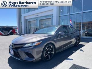 <b>Low Mileage, Leather Seats,  Sunroof,  Wireless Charging,  Premium Audio,  Heated Seats!</b><br> <br>    This handsome Toyota Camry has been created to be more responsive, more fun to drive, fuel efficient and safer on any road. This  2020 Toyota Camry is fresh on our lot in Nepean. <br> <br>Slip inside, and youll find a welcoming environment that caters to your every whim. This Toyota Camry offers captivating style, modern technology and more safety features than you would expect from a family sedan. Responsive and refined, the driving experience is at a whole new level from its previous model. This new platform has been transformed into something very unique with sharper exterior and interior lines and a powerful stance offering better stability. The Toyota Camry has become a truly unique sedan and is ready to make a big impact!This low mileage  sedan has just 34,415 kms. Its  pre-dawn grey mica in colour  . It has an automatic transmission and is powered by a  206HP 2.5L 4 Cylinder Engine.  It may have some remaining factory warranty, please check with dealer for details. <br> <br> Our Camrys trim level is XSE AWD. Stepping up to this sporty and luxurious Camry XSE is an excellent decision as it comes fully loaded with extra style and tech features such as leather heated front seats with power adjustments, exclusive aluminum wheels, unique exterior design, a JBL Clari-Fi audio system with an 8 inch touchscreen display that features Apple CarPlay, Android Auto, wireless streaming audio and wireless device charging. It also includes a power sunroof, LED headlamps with automatic highbeam assist, power heated mirrors, dual zone climate control, proximity remote keyless entry, adaptive cruise control and Toyotas Safety Sense System that consists of blind spot detection, lane departure alert and lane keeping assist, a pre collsion safety system and a rear view camera with rear parking sensors plus much more. This vehicle has been upgraded with the following features: Leather Seats,  Sunroof,  Wireless Charging,  Premium Audio,  Heated Seats,  Blind Spot Detection,  Apple Carplay. <br> <br>To apply right now for financing use this link : <a href=https://www.barrhavenvw.ca/en/form/new/financing-request-step-1/44 target=_blank>https://www.barrhavenvw.ca/en/form/new/financing-request-step-1/44</a><br><br> <br/><br> Buy this vehicle now for the lowest bi-weekly payment of <b>$231.23</b> with $0 down for 96 months @ 7.99% APR O.A.C. ((Plus applicable taxes and fees - Some conditions apply to get approved at the mentioned rate)     ).  See dealer for details. <br> <br>We are your premier Volkswagen dealership in the region. If youre looking for a new Volkswagen or a car, check out Barrhaven Volkswagens new, pre-owned, and certified pre-owned Volkswagen inventories. We have the complete lineup of new Volkswagen vehicles in stock like the GTI, Golf R, Jetta, Tiguan, Atlas Cross Sport, Volkswagen ID.4 electric vehicle, and Atlas. If you cant find the Volkswagen model youre looking for in the colour that you want, feel free to contact us and well be happy to find it for you. If youre in the market for pre-owned cars, make sure you check out our inventory. If you see a car that you like, contact 844-914-4805 to schedule a test drive.<br> Come by and check out our fleet of 30+ used cars and trucks and 60+ new cars and trucks for sale in Nepean.  o~o