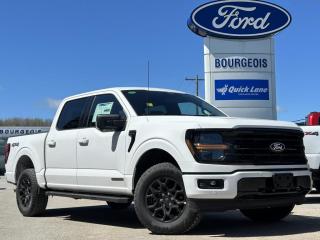 <b>Wireless Charging, XLT Black Appearance Package, 18 Aluminum Wheels, Tailgate Step, Spray-In Bed Liner!</b><br> <br> <br> <br>  A true class leader in towing and hauling capabilities, this 2024 Ford F-150 isnt your usual work truck, but the best in the business. <br> <br>Just as you mould, strengthen and adapt to fit your lifestyle, the truck you own should do the same. The Ford F-150 puts productivity, practicality and reliability at the forefront, with a host of convenience and tech features as well as rock-solid build quality, ensuring that all of your day-to-day activities are a breeze. Theres one for the working warrior, the long hauler and the fanatic. No matter who you are and what you do with your truck, F-150 doesnt miss.<br> <br> This oxford white Crew Cab 4X4 pickup   has a 10 speed automatic transmission and is powered by a  430HP 3.5L V6 Cylinder Engine.<br> <br> Our F-150s trim level is XLT. This XLT trim steps things up with running boards, dual-zone climate control and a 360 camera system, along with great standard features such as class IV tow equipment with trailer sway control, remote keyless entry, cargo box lighting, and a 12-inch infotainment screen powered by SYNC 4 featuring voice-activated navigation, SiriusXM satellite radio, Apple CarPlay, Android Auto and FordPass Connect 5G internet hotspot. Safety features also include blind spot detection, lane keep assist with lane departure warning, front and rear collision mitigation and automatic emergency braking. This vehicle has been upgraded with the following features: Wireless Charging, Xlt Black Appearance Package, 18 Aluminum Wheels, Tailgate Step, Spray-in Bed Liner, Power Sliding Rear Window, Power Folding Mirrors. <br><br> View the original window sticker for this vehicle with this url <b><a href=http://www.windowsticker.forddirect.com/windowsticker.pdf?vin=1FTFW3LD1RFA39960 target=_blank>http://www.windowsticker.forddirect.com/windowsticker.pdf?vin=1FTFW3LD1RFA39960</a></b>.<br> <br>To apply right now for financing use this link : <a href=https://www.bourgeoismotors.com/credit-application/ target=_blank>https://www.bourgeoismotors.com/credit-application/</a><br><br> <br/> Incentives expire 2024-05-31.  See dealer for details. <br> <br>Discount on vehicle represents the Cash Purchase discount applicable and is inclusive of all non-stackable and stackable cash purchase discounts from Ford of Canada and Bourgeois Motors Ford and is offered in lieu of sub-vented lease or finance rates. To get details on current discounts applicable to this and other vehicles in our inventory for Lease and Finance customer, see a member of our team. </br></br>Discover a pressure-free buying experience at Bourgeois Motors Ford in Midland, Ontario, where integrity and family values drive our 78-year legacy. As a trusted, family-owned and operated dealership, we prioritize your comfort and satisfaction above all else. Our no pressure showroom is lead by a team who is passionate about understanding your needs and preferences. Located on the shores of Georgian Bay, our dealership offers more than just vehiclesits an experience rooted in community, trust and transparency. Trust us to provide personalized service, a diverse range of quality new Ford vehicles, and a seamless journey to finding your perfect car. Join our family at Bourgeois Motors Ford and let us redefine the way you shop for your next vehicle.<br> Come by and check out our fleet of 80+ used cars and trucks and 200+ new cars and trucks for sale in Midland.  o~o