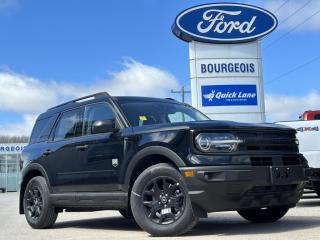 <b>Ford Co-Pilot360 Assist+, Wireless Charging, Black Appearance Package, 17 Wheels, Class II Trailer Tow Package!</b><br> <br> <br> <br>  Looking for off-roading capability with a mix off efficiency and tech features? This Bronco Sport is certainly up to the challenge. <br> <br>A compact footprint, an iconic name, and modern luxury come together to make this Bronco Sport an instant classic. Whether your next adventure takes you deep into the rugged wilds, or into the rough and rumble city, this Bronco Sport is exactly what you need. With enough cargo space for all of your gear, the capability to get you anywhere, and a manageable footprint, theres nothing quite like this Ford Bronco Sport.<br> <br> This shadow black SUV  has a 8 speed automatic transmission and is powered by a  181HP 1.5L 3 Cylinder Engine.<br> <br> Our Bronco Sports trim level is Big Bend. This Bronco Big Bend steps things up with heated cloth front seats that feature power lumbar adjustment, along with SiriusXM streaming radio and exclusive aluminum wheels. Also standard include voice-activated automatic air conditioning, 8-inch SYNC 3 powered infotainment screen with Apple CarPlay and Android Auto, smart charging USB type-A and type-C ports, 4G LTE mobile hotspot internet access, proximity keyless entry with remote start, and a robust terrain management system that features the trademark Go Over All Terrain (G.O.A.T.) driving modes. Additional features include blind spot detection, rear cross traffic alert and pre-collision assist with automatic emergency braking, lane keeping assist, lane departure warning, forward collision alert, driver monitoring alert, a rear-view camera, and so much more. This vehicle has been upgraded with the following features: Ford Co-pilot360 Assist+, Wireless Charging, Black Appearance Package, 17 Wheels, Class Ii Trailer Tow Package, Convenience Package, Fog Lamps. <br><br> View the original window sticker for this vehicle with this url <b><a href=http://www.windowsticker.forddirect.com/windowsticker.pdf?vin=3FMCR9B60RRE83734 target=_blank>http://www.windowsticker.forddirect.com/windowsticker.pdf?vin=3FMCR9B60RRE83734</a></b>.<br> <br>To apply right now for financing use this link : <a href=https://www.bourgeoismotors.com/credit-application/ target=_blank>https://www.bourgeoismotors.com/credit-application/</a><br><br> <br/> 2.99% financing for 84 months.  Incentives expire 2024-05-31.  See dealer for details. <br> <br>Discount on vehicle represents the Cash Purchase discount applicable and is inclusive of all non-stackable and stackable cash purchase discounts from Ford of Canada and Bourgeois Motors Ford and is offered in lieu of sub-vented lease or finance rates. To get details on current discounts applicable to this and other vehicles in our inventory for Lease and Finance customer, see a member of our team. </br></br>Discover a pressure-free buying experience at Bourgeois Motors Ford in Midland, Ontario, where integrity and family values drive our 78-year legacy. As a trusted, family-owned and operated dealership, we prioritize your comfort and satisfaction above all else. Our no pressure showroom is lead by a team who is passionate about understanding your needs and preferences. Located on the shores of Georgian Bay, our dealership offers more than just vehiclesits an experience rooted in community, trust and transparency. Trust us to provide personalized service, a diverse range of quality new Ford vehicles, and a seamless journey to finding your perfect car. Join our family at Bourgeois Motors Ford and let us redefine the way you shop for your next vehicle.<br> Come by and check out our fleet of 90+ used cars and trucks and 220+ new cars and trucks for sale in Midland.  o~o
