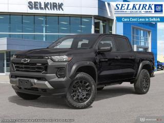<b>Off-Road Suspension,  Aluminum Wheels,  Apple CarPlay,  Android Auto,  Proximity Key!</b><br> <br> <br> <br>  Whether youre an outdoor enthusiast or urban explorer, this bold and capable 2024 Colorado is your best companion. <br> <br> With robust powertrain options and an incredibly refined interior, this Chevrolet Colorado is simply unstoppable. Boasting a raft of features for supreme off-roading prowess, this truck will take you over all terrain and back, without breaking a sweat. This 2024 Colorado is a great embodiment of versatility, capability and great value.<br> <br> This black Crew Cab 4X4 pickup   has a 8 speed automatic transmission and is powered by a  310HP 2.7L 4 Cylinder Engine.<br> <br> Our Colorados trim level is Trail Boss. Tackle the great outdoors in this Colorado Trail Boss, with upgraded all-terrain aluminum wheels, hill descent control, a locking rear differential and off-roading suspension with switchable drive modes, along with push button start and daytime running lights, along with great standard features such as a vivid 11.3-inch diagonal infotainment screen with Apple CarPlay and Android Auto, remote keyless entry, air conditioning, and a 6-speaker audio system. Safety features include automatic emergency braking, front pedestrian braking, lane keeping assist with lane departure warning, Teen Driver, and forward collision alert with IntelliBeam high beam assist. This vehicle has been upgraded with the following features: Off-road Suspension,  Aluminum Wheels,  Apple Carplay,  Android Auto,  Proximity Key,  Lane Keep Assist,  Lane Departure Warning. <br><br> <br>To apply right now for financing use this link : <a href=https://www.selkirkchevrolet.com/pre-qualify-for-financing/ target=_blank>https://www.selkirkchevrolet.com/pre-qualify-for-financing/</a><br><br> <br/>    Incentives expire 2024-05-31.  See dealer for details. <br> <br>Selkirk Chevrolet Buick GMC Ltd carries an impressive selection of new and pre-owned cars, crossovers and SUVs. No matter what vehicle you might have in mind, weve got the perfect fit for you. If youre looking to lease your next vehicle or finance it, we have competitive specials for you. We also have an extensive collection of quality pre-owned and certified vehicles at affordable prices. Winnipeg GMC, Chevrolet and Buick shoppers can visit us in Selkirk for all their automotive needs today! We are located at 1010 MANITOBA AVE SELKIRK, MB R1A 3T7 or via phone at 204-482-1010.<br> Come by and check out our fleet of 70+ used cars and trucks and 170+ new cars and trucks for sale in Selkirk.  o~o
