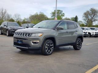 Used 2019 Jeep Compass Limited 4x4, Leather, Pano Roof, Nav, Heated Seats + Steering, Remote Start, Power Lift Gate & More! for sale in Guelph, ON