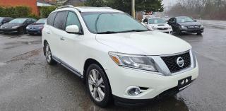 <p class=MsoNormal>2015 Nissan Pathfinder AWD Platinum edition, 6 cylinder 3.5L, leather heated and cooled seats, heated steering wheel, push start button with remote starter integrated, Navigation, DVD panoramic sunroof, backup 360-degree camera, XM Radio, Bluetooth, 3<sup> </sup>RD row seating. Asking price $11,995.</p>
