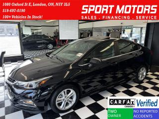 Used 2016 Chevrolet Cruze LT RS+Roof+Camera+ApplePlay+New Tires+Clean Carfax for sale in London, ON