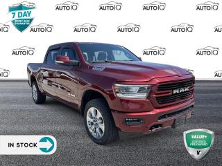 Odometer is 37252 kilometers below market average!

Delmonico Red Pearlcoat 2020 Ram 1500 Big Horn/Lone Star 4D Crew Cab HEMI 5.7L V8 VVT 8-Speed Automatic 4WD | Remote Start, 115V Auxiliary Power Outlet - Front, 115V Rear Auxiliary Power Outlet, 1-Year SiriusXM Guardian Subscription, 2nd Row In-Floor Storage Bins, 3 Rear Seat Head Restraints, 400W Inverter, 4G LTE Wi-Fi Hot Spot, 4-Way Adjustable Front Headrests, 4-Wheel Disc Brakes, 5-Year SiriusXM Traffic Subscription, 5-Year SiriusXM Travel Link Subscription, 7 Customizable In-Cluster Display, A/C w/Dual-Zone Automatic Temperature Control, ABS brakes, Auto Dimming Exterior Passenger Mirror, Auto-Dimming Rear-View Mirror, Big Horn Instrument Panel Badge, Big Horn Level 2 Equipment Group, Black Grille w/Body Colour Surround, Black Interior Accents, Black Power Fold Heated Mirrors w/Signals, Body-Colour Door Handles, Body-Colour Exterior Mirrors, Body-Colour Front Bumper, Body-Colour Power Heated Power Fold Mirrors, Body-Colour Rear Bumper w/Step Pads, Bridgestone Brand Tires, Bucket Seats, Centre Console Parts Module, Class IV Receiver Hitch, Cloth Front Bucket Seats (DISC), Dampened Tailgate, Disassociated Touchscreen Display, Door Trim Panel Foam Bottle Insert, Dual front impact airbags, Dual front side impact airbags, Electronic Locking Rear Differential, Falken Brand Tires, For Details Visit DriveUconnect.ca, Front Extra Heavy-Duty Shocks, Front Heated Seats, Front Seatback Map Pockets, Full-Length Floor Console, Fully automatic headlights, Glove Box Lamp, GPS Antenna Input, GPS Navigation, Hands-Free Communication w/Bluetooth, HD Radio, Heated door mirrors, Heated Steering Wheel, Hill Descent Control, LED Fog Lamps, LED Reflector Headlamps, LED Taillamps, Low-Beam Daytime Running Lights, Manual 4-Way Front Passenger Seat, Off-Road Decals, Off-Road Group (DISC), Park-Sense Front & Rear Park Assist, Power 4-Way Driver Lumbar Adjust, Power 8-Way Adjustable Driver Seat, Power Adjustable Pedals, Power steering, Power windows, Premium Lighting Group, Quick Order Package 25Z Big Horn, Radio: Uconnect 4C Nav w/8.4 Display, Rear 60/40 Split Folding Bench Seat, Rear Dome Lamp w/On/Off Switch, Rear Heavy-Duty Shock Absorbers, Rear Media Hub w/2 USB Ports, Rear Power Sliding Window, Rear Window Defroster, Remote keyless entry, Security Alarm, SiriusXM Traffic, SiriusXM Travel Link, Speed control, Sport Appearance Package (DISC), Sun Visors w/Illuminated Vanity Mirrors, Telescoping steering wheel, Tilt steering wheel, Tow Hooks, Traction control, Trailer Brake Control, Trip computer, Universal Garage Door Opener, Variably intermittent wipers, Wheels: 20 x 9 Premium Chrome-Clad Aluminum.

Awards:
  * JD Power Canada Automotive Performance, Execution and Layout (APEAL) Study<p> </p>

<h4>VALUE+ CERTIFIED PRE-OWNED VEHICLE</h4>

<p>36-point Provincial Safety Inspection<br />
172-point inspection combined mechanical, aesthetic, functional inspection including a vehicle report card<br />
Warranty: 30 Days or 1500 KMS on mechanical safety-related items and extended plans are available<br />
Complimentary CARFAX Vehicle History Report<br />
2X Provincial safety standard for tire tread depth<br />
2X Provincial safety standard for brake pad thickness<br />
7 Day Money Back Guarantee*<br />
Market Value Report provided<br />
Complimentary 3 months SIRIUS XM satellite radio subscription on equipped vehicles<br />
Complimentary wash and vacuum<br />
Vehicle scanned for open recall notifications from manufacturer</p>

<p>SPECIAL NOTE: This vehicle is reserved for AutoIQs retail customers only. Please, No dealer calls. Errors & omissions excepted.</p>

<p>*As-traded, specialty or high-performance vehicles are excluded from the 7-Day Money Back Guarantee Program (including, but not limited to Ford Shelby, Ford mustang GT, Ford Raptor, Chevrolet Corvette, Camaro 2SS, Camaro ZL1, V-Series Cadillac, Dodge/Jeep SRT, Hyundai N Line, all electric models)</p>

<p>INSGMT</p>