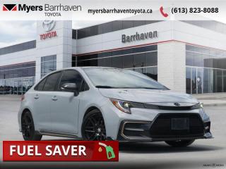 <b>Navigation,  Sunroof,  Heated Steering Wheel,  Sport Suspension,  Aluminum Wheels!</b><br> <br>  Compare at $26934 - Our Live Market Price is just $25898! <br> <br>   This Toyota Corolla is safe, economical, practical and really fun to drive. This  2021 Toyota Corolla is fresh on our lot in Ottawa. <br> <br>Loaded with premium safety features, this Toyota Corolla also offers assertive style and performance that thrills. Thanks to its powerful yet efficient engine, this amazing compact sedan yeilds incredible fuel economy in a fun to drive package. With seating for five and a folding rear seat, it comes with plenty of extra space for family, friends or extra cargo when needed. Built with the quality and reliability you expect, this Corolla brings an iconic name into the future with ease.This  sedan has 52,525 kms. Its  grey in colour  . It has an automatic transmission and is powered by a  169HP 2.0L 4 Cylinder Engine.  This unit has some remaining factory warranty for added peace of mind. <br> <br> Our Corollas trim level is XSE CVT. For a more dynamic driving experience, this top of the line Corolla XSE has been upgraded with a sport suspension, dual tip performance exhaust, exclusive aluminum wheels, exclusive sport bumpers, a sport mode button that allows for faster engine response, smart proximity keys with push button start and heated sport seats with premium SofTex fabric seat material. This awesome Toyota Corolla also includes a power sunroof, automatic climate control, sleek Bi-LED headlights, a large 8 inch touchscreen display featuring built-in navigation, Apple CarPlay, Android Auto, advanced voice recognition, 6 - Premium Audio speakers, wireless streaming audio, SIRI Eyes Free and a rear view camera. Additional features include a heated steering wheel, blind spot detection, Entune 3.0 App Suite, Toyota Safety Sense, dynamic radar cruise control, lane departure warning with lane steering assist, power adjustable heated mirrors and 60/40 split folding rear seats plus much more! This vehicle has been upgraded with the following features: Navigation,  Sunroof,  Heated Steering Wheel,  Sport Suspension,  Aluminum Wheels,  Heated Seats,  Blind Spot Detection. <br> <br>To apply right now for financing use this link : <a href=https://www.myersbarrhaventoyota.ca/quick-approval/ target=_blank>https://www.myersbarrhaventoyota.ca/quick-approval/</a><br><br> <br/><br> Buy this vehicle now for the lowest bi-weekly payment of <b>$198.07</b> with $0 down for 84 months @ 9.99% APR O.A.C. ( Plus applicable taxes -  Plus applicable fees   ).  See dealer for details. <br> <br>At Myers Barrhaven Toyota we pride ourselves in offering highly desirable pre-owned vehicles. We truly hand pick all our vehicles to offer only the best vehicles to our customers. No two used cars are alike, this is why we have our trained Toyota technicians highly scrutinize all our trade ins and purchases to ensure we can put the Myers seal of approval. Every year we evaluate 1000s of vehicles and only 10-15% meet the Myers Barrhaven Toyota standards. At the end of the day we have mutual interest in selling only the best as we back all our pre-owned vehicles with the Myers *LIFETIME ENGINE TRANSMISSION warranty. Thats right *LIFETIME ENGINE TRANSMISSION warranty, were in this together! If we dont have what youre looking for not to worry, our experienced buyer can help you find the car of your dreams! Ever heard of getting top dollar for your trade but not really sure if you were? Here we leave nothing to chance, every trade-in we appraise goes up onto a live online auction and we get buyers coast to coast and in the USA trying to bid for your trade. This means we simultaneously expose your car to 1000s of buyers to get you top trade in value. <br>We service all makes and models in our new state of the art facility where you can enjoy the convenience of our onsite restaurant, service loaners, shuttle van, free Wi-Fi, Enterprise Rent-A-Car, on-site tire storage and complementary drink. Come see why many Toyota owners are making the switch to Myers Barrhaven Toyota. <br>*LIFETIME ENGINE TRANSMISSION WARRANTY NOT AVAILABLE ON VEHICLES WITH KMS EXCEEDING 140,000KM, VEHICLES 8 YEARS & OLDER, OR HIGHLINE BRAND VEHICLE(eg. BMW, INFINITI. CADILLAC, LEXUS...) o~o