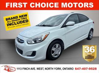 Used 2016 Hyundai Accent GL ~AUTOMATIC, FULLY CERTIFIED WITH WARRANTY!!!~ for sale in North York, ON
