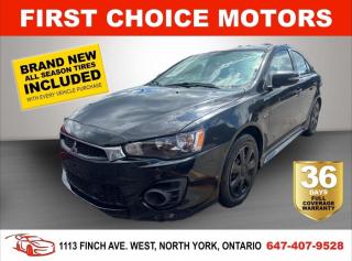 Welcome to First Choice Motors, the largest car dealership in Toronto of pre-owned cars, SUVs, and vans priced between $5000-$15,000. With an impressive inventory of over 300 vehicles in stock, we are dedicated to providing our customers with a vast selection of affordable and reliable options. <br><br>Were thrilled to offer a used 2017 Mitsubishi Lancer ES, black color with 172,000km (STK#7247) This vehicle was $11990 NOW ON SALE FOR $10990. It is equipped with the following features:<br>- Automatic Transmission<br>- Heated seats<br>- Bluetooth<br>- Reverse camera<br>- Power windows<br>- Power locks<br>- Power mirrors<br>- Air Conditioning<br><br>At First Choice Motors, we believe in providing quality vehicles that our customers can depend on. All our vehicles come with a 36-day FULL COVERAGE warranty. We also offer additional warranty options up to 5 years for our customers who want extra peace of mind.<br><br>Furthermore, all our vehicles are sold fully certified with brand new brakes rotors and pads, a fresh oil change, and brand new set of all-season tires installed & balanced. You can be confident that this car is in excellent condition and ready to hit the road.<br><br>At First Choice Motors, we believe that everyone deserves a chance to own a reliable and affordable vehicle. Thats why we offer financing options with low interest rates starting at 7.9% O.A.C. Were proud to approve all customers, including those with bad credit, no credit, students, and even 9 socials. Our finance team is dedicated to finding the best financing option for you and making the car buying process as smooth and stress-free as possible.<br><br>Our dealership is open 7 days a week to provide you with the best customer service possible. We carry the largest selection of used vehicles for sale under $9990 in all of Ontario. We stock over 300 cars, mostly Hyundai, Chevrolet, Mazda, Honda, Volkswagen, Toyota, Ford, Dodge, Kia, Mitsubishi, Acura, Lexus, and more. With our ongoing sale, you can find your dream car at a price you can afford. Come visit us today and experience why we are the best choice for your next used car purchase!<br><br>All prices exclude a $10 OMVIC fee, license plates & registration  and ONTARIO HST (13%)