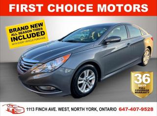 Welcome to First Choice Motors, the largest car dealership in Toronto of pre-owned cars, SUVs, and vans priced between $5000-$15,000. With an impressive inventory of over 300 vehicles in stock, we are dedicated to providing our customers with a vast selection of affordable and reliable options. <br><br>Were thrilled to offer a used 2014 Hyundai Sonata GL, grey color with 103,000km (STK#7263) This vehicle was $12990 NOW ON SALE FOR $11990. It is equipped with the following features:<br>- Automatic Transmission<br>- Sunroof<br>- Heated seats<br>- Bluetooth<br>- Reverse camera<br>- Alloy wheels<br>- Power windows<br>- Power locks<br>- Power mirrors<br>- Air Conditioning<br><br>At First Choice Motors, we believe in providing quality vehicles that our customers can depend on. All our vehicles come with a 36-day FULL COVERAGE warranty. We also offer additional warranty options up to 5 years for our customers who want extra peace of mind.<br><br>Furthermore, all our vehicles are sold fully certified with brand new brakes rotors and pads, a fresh oil change, and brand new set of all-season tires installed & balanced. You can be confident that this car is in excellent condition and ready to hit the road.<br><br>At First Choice Motors, we believe that everyone deserves a chance to own a reliable and affordable vehicle. Thats why we offer financing options with low interest rates starting at 7.9% O.A.C. Were proud to approve all customers, including those with bad credit, no credit, students, and even 9 socials. Our finance team is dedicated to finding the best financing option for you and making the car buying process as smooth and stress-free as possible.<br><br>Our dealership is open 7 days a week to provide you with the best customer service possible. We carry the largest selection of used vehicles for sale under $9990 in all of Ontario. We stock over 300 cars, mostly Hyundai, Chevrolet, Mazda, Honda, Volkswagen, Toyota, Ford, Dodge, Kia, Mitsubishi, Acura, Lexus, and more. With our ongoing sale, you can find your dream car at a price you can afford. Come visit us today and experience why we are the best choice for your next used car purchase!<br><br>All prices exclude a $10 OMVIC fee, license plates & registration  and ONTARIO HST (13%)