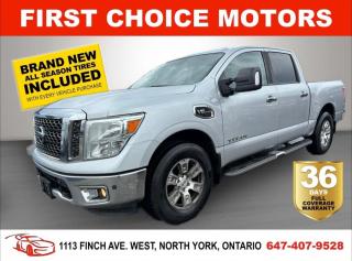 Welcome to First Choice Motors, the largest car dealership in Toronto of pre-owned cars, SUVs, and vans priced between $5000-$15,000. With an impressive inventory of over 300 vehicles in stock, we are dedicated to providing our customers with a vast selection of affordable and reliable options. <br><br>Were thrilled to offer a used 2017 Nissan Titan SV CREW CAB SHORT BED, silver color with 238,000km (STK#7264) This vehicle was $19998 NOW ON SALE FOR $16990. It is equipped with the following features:<br>- Automatic Transmission<br>- Heated seats<br>- Navigation<br>- 4x4<br>- Bluetooth<br>- Reverse camera<br>- Alloy wheels<br>- Power windows<br>- Power locks<br>- Power mirrors<br>- Air Conditioning<br><br>At First Choice Motors, we believe in providing quality vehicles that our customers can depend on. All our vehicles come with a 36-day FULL COVERAGE warranty. We also offer additional warranty options up to 5 years for our customers who want extra peace of mind.<br><br>Furthermore, all our vehicles are sold fully certified with brand new brakes rotors and pads, a fresh oil change, and brand new set of all-season tires installed & balanced. You can be confident that this car is in excellent condition and ready to hit the road.<br><br>At First Choice Motors, we believe that everyone deserves a chance to own a reliable and affordable vehicle. Thats why we offer financing options with low interest rates starting at 7.9% O.A.C. Were proud to approve all customers, including those with bad credit, no credit, students, and even 9 socials. Our finance team is dedicated to finding the best financing option for you and making the car buying process as smooth and stress-free as possible.<br><br>Our dealership is open 7 days a week to provide you with the best customer service possible. We carry the largest selection of used vehicles for sale under $9990 in all of Ontario. We stock over 300 cars, mostly Hyundai, Chevrolet, Mazda, Honda, Volkswagen, Toyota, Ford, Dodge, Kia, Mitsubishi, Acura, Lexus, and more. With our ongoing sale, you can find your dream car at a price you can afford. Come visit us today and experience why we are the best choice for your next used car purchase!<br><br>All prices exclude a $10 OMVIC fee, license plates & registration  and ONTARIO HST (13%)