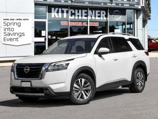 <b>Premium Package, Leather Seats!</b><br> <br> <br> <br><br> <br>  After a hard day on the trail or hauling family, the interior of this 2024 Nissan feels like a sanctuary. <br> <br>With all the latest safety features, all the latest innovations for capability, and all the latest connectivity and style features you could want, this 2024 Nissan Pathfinder is ready for every adventure. Whether its the urban cityscape, or the backcountry trail, this 2024Pathfinder was designed to tackle it with grace. If you have an active family, they deserve all the comfort, style, and capability of the 2024 Nissan Pathfinder.<br> <br> This pearl white tricoat SUV  has an automatic transmission and is powered by a  3.5L V6 24V GDI DOHC engine.<br> <br> Our Pathfinders trim level is SL Premium. This Pathfinder SL Premium steps things up with a 12-speaker Bose Premium Audio system, a wireless charging pad, a drivers heads-up display unit and unique alloy wheels, in addition to heated leather trimmed seats, driver memory settings, and a 120V outlet to this incredible SUV. This family hauler is ready for the city or the trail with modern features such as NissanConnect with navigation, touchscreen, and voice command, Apple CarPlay and Android Auto, paddle shifters, Class III towing equipment with hitch sway control, automatic locking hubs, alloy wheels, automatic LED headlamps, and fog lamps. Keep your family safe and comfortable with a heated leather steering wheel, a dual row sunroof, a proximity key with proximity cargo access, smart device remote start, power liftgate, collision mitigation, lane keep assist, blind spot intervention, front and rear parking sensors, and a 360-degree camera. This vehicle has been upgraded with the following features: Premium Package, Leather Seats. <br><br> <br>To apply right now for financing use this link : <a href=https://www.kitchenernissan.com/finance-application/ target=_blank>https://www.kitchenernissan.com/finance-application/</a><br><br> <br/>    Incentives expire 2024-04-30.  See dealer for details. <br> <br><b>KITCHENER NISSAN IS DEDICATED TO AWESOME AND DRIVEN TO SURPASS EXPECTATIONS!</b><br>Awesome Customer Service <br>Friendly No Pressure Sales<br>Family Owned and Operated<br>Huge Selection of Vehicles<br>Master Technicians<br>Free Contactless Delivery -100km!<br><b>WE LOVE TRADE-INS!</b><br>We will pay top dollar for your trade even if you dont buy from us!   <br>Kitchener Nissan trades are made easy! We have specialized buyers that are waiting to purchase your unique vehicle. To get optimal value for you, we can also place your vehicle on live auction. <br>Home to thousands of bidders!<br><br><b>MARKET PRICED DEALERSHIP</b><br>We are a Market Priced dealership and are proud of it! <br>What is market pricing? ALL our vehicles are listed online. We continuously monitor online prices daily to ensure we find the best deal, so that you dont have to! We make sure were offering the highest level of savings amongst our competitors! Not only do we offer the advantage of market pricing, at Kitchener Nissan we aim to inspire confidence by providing a transparent and effortless vehicle purchasing experience. <br><br><b>CONTACT US TODAY AND FIND YOUR DREAM VEHICLE!</b><br><br>1450 Victoria Street N, Kitchener | www.kitchenernissan.com | Tel: 855-997-7482 <br>Contact us or visit the dealership and let us surpass your expectations! <br> Come by and check out our fleet of 60+ used cars and trucks and 90+ new cars and trucks for sale in Kitchener.  o~o