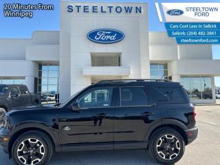 <b>Leather Seats,  Heated Seats,  SiriusXM,  Apple CarPlay,  Android Auto!</b><br> <br> <br> <br>We value your TIME, we wont waste it or your gas is on us!   We offer extended test drives and if you cant make it out to us we will come straight to you!<br> <br>  This 2024 Ford Bronco Sport is no rip-off of its bigger brother; its an off road-capable and versatile compact SUV. <br> <br>A compact footprint, an iconic name, and modern luxury come together to make this Bronco Sport an instant classic. Whether your next adventure takes you deep into the rugged wilds, or into the rough and rumble city, this Bronco Sport is exactly what you need. With enough cargo space for all of your gear, the capability to get you anywhere, and a manageable footprint, theres nothing quite like this Ford Bronco Sport.<br> <br> This shadow black SUV  has an automatic transmission and is powered by a  181HP 1.5L 3 Cylinder Engine.<br> <br> Our Bronco Sports trim level is Outer Banks. Ready for the great outdoors, this Bronco Outer Banks features heated leather seats with feature power lumbar adjustment, a heated leather-wrapped steering wheel, SiriusXM streaming radio and exclusive aluminum wheels. Also standard include voice-activated automatic air conditioning, an 8-inch SYNC 3 powered infotainment screen with Apple CarPlay and Android Auto, smart charging USB type-A and type-C ports, 4G LTE mobile hotspot internet access, proximity keyless entry with remote start, and a robust terrain management system that features the trademark Go Over All Terrain (G.O.A.T.) driving modes. Additional features include blind spot detection, rear cross traffic alert and pre-collision assist with automatic emergency braking, lane keeping assist, lane departure warning, forward collision alert, driver monitoring alert, a rear-view camera, 3 12-volt DC and 120-volt AC power outlets, and so much more. This vehicle has been upgraded with the following features: Leather Seats,  Heated Seats,  Siriusxm,  Apple Carplay,  Android Auto,  Heated Steering Wheel,  Remote Start. <br><br> View the original window sticker for this vehicle with this url <b><a href=http://www.windowsticker.forddirect.com/windowsticker.pdf?vin=3FMCR9C62RRE64679 target=_blank>http://www.windowsticker.forddirect.com/windowsticker.pdf?vin=3FMCR9C62RRE64679</a></b>.<br> <br>To apply right now for financing use this link : <a href=http://www.steeltownford.com/?https://CreditOnline.dealertrack.ca/Web/Default.aspx?Token=bf62ebad-31a4-49e3-93be-9b163c26b54c&La target=_blank>http://www.steeltownford.com/?https://CreditOnline.dealertrack.ca/Web/Default.aspx?Token=bf62ebad-31a4-49e3-93be-9b163c26b54c&La</a><br><br> <br/> Total  cash rebate of $2000 is reflected in the price. Credit includes $2,000 Non-Stackable Cash Purchase Assistance. Credit is available in lieu of subvented financing rates.  Incentives expire 2024-04-30.  See dealer for details. <br> <br>Family owned and operated in Selkirk for 35 Years.  <br>Steeltown Ford is located just 20 minutes North of the Perimeter Hwy, with an onsite banking center that offers free consultations. <br>Ask about our special dealer rates available through all major banks and credit unions.<br>Dealer retains all rebates, plus taxes, govt fees and Steeltown Protect Plus.<br>Steeltown Ford Protect Plus includes:<br>- Life Time Tire Warranty <br>Dealer Permit # 1039<br><br><br> Come by and check out our fleet of 100+ used cars and trucks and 220+ new cars and trucks for sale in Selkirk.  o~o