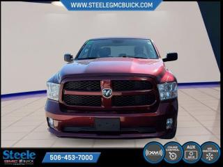 New Price!Delmonico Red Pearlcoat 2017 Ram 1500 | FOR SALE IN STEELE FREDERICTON | 4WD 6-Speed Automatic HEMI 5.7L V8 VVT* Market Value Pricing *, 17 x 7 Aluminum Wheels, 1-Year SiriusXM Subscription, 4-Wheel Disc Brakes, 5.0 Touch Screen Display, 6 Speakers, ABS brakes, Air Conditioning, AM/FM radio, Black Exterior Mirrors, Body Colour Grille, Body Colour Rear Bumper w/Step Pads, Body-Colour Front Fascia, Bright Dual Rear Exhaust Tips, Carpet Floor Covering, Centre Hub, Cloth Front 40/20/40 Bench Seat, Delete Spray-In Bedliner, Driver door bin, Dual front impact airbags, Dual front side impact airbags, Electronically Controlled Throttle, Fog Lamps, For SiriusXM Info Call 888-539-7474, Front & Rear Floor Mats, Front 40/20/40 Split Bench Seat, Front anti-roll bar, Front Armrest w/3 Cup Holders, Front wheel independent suspension, GPS Antenna Input, Hands-Free Comm w/Bluetooth, Heated door mirrors, Heated Exterior Mirrors, Heavy Duty Vinyl Front 40/20/40 Bench Seat, Low tire pressure warning, Media Hub w/USB & Aux Input Jack, Occupant sensing airbag, Overhead airbag, Overhead Console, Popular Equipment Group, Power door mirrors, Power steering, Power windows, Quick Order Package 25J Express (DISC), Radio data system, Radio: 3.0, Radio: Uconnect 3 w/5 Display, Ram 1500 Express Group, Rear anti-roll bar, Rear Folding Seat, Rear step bumper, Remote Keyless Entry, Remote USB Port - Charge Only, SiriusXM Satellite Radio, Tachometer, Temperature & Compass Gauge, Tilt steering wheel, Tip Start, Traction control, Voltmeter.Certification Program Details: 80 Point Inspection Fresh Oil Change Full Vehicle Detail Full tank of Gas 2 Years Fresh MVI Brake through InspectionSteele GMC Buick Fredericton offers the full selection of GMC Trucks including the Canyon, Sierra 1500, Sierra 2500HD & Sierra 3500HD in addition to our other new GMC and new Buick sedans and SUVs. Our Finance Department at Steele GMC Buick are well-versed in dealing with every type of credit situation, including past bankruptcy, so all customers can have confidence when shopping with us!Steele Auto Group is the most diversified group of automobile dealerships in Atlantic Canada, with 47 dealerships selling 27 brands and an employee base of well over 2300.
