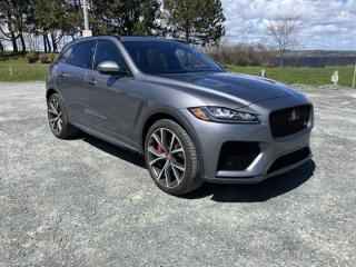 THIS VEHICLE COMES WITH FULL MANUFACTURER WARRANTY UNTIL MARCH 30TH, 2026 OR 160,000KMS!The 2020 Jaguar F-PACE SVR is an outstanding vehicle that has raised the bar in the SUV market. This SUV is an excellent blend of luxury, comfort, and performance. The F-PACE SVR has a sleek and stylish design that is sure to turn heads on the road. The exterior is bold and aggressive, featuring a unique front grille, aerodynamic lines, and a sporty rear spoiler.Under the hood, the F-PACE SVR boasts a powerful 5.0-liter V8 engine that produces a staggering 550 horsepower and 502 lb-ft of torque. This engine is paired with an 8-speed automatic transmission and all-wheel drive, making it a joy to drive on any terrain. The F-PACE SVR can accelerate from 0 to 60 mph in just 4.1 seconds, which is impressive for an SUV.The interior of the F-PACE SVR is just as impressive as the exterior and performance. The cabin is spacious, comfortable, and luxurious, with premium materials and exceptional craftsmanship throughout. The seats are supportive and comfortable, and the infotainment system is intuitive and easy to use. The F-PACE SVR also offers a range of advanced safety features, such as adaptive cruise control, lane departure warning, and automatic emergency braking.Overall, the 2020 Jaguar F-PACE SVR is an exceptional SUV that offers outstanding performance, luxury, and comfort. It is a fantastic choice for anyone who wants to stand out from the crowd and enjoy an exhilarating driving experience. If you are in the market for a high-performance SUV, the F-PACE SVR is definitely worth considering.