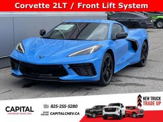 This Chevrolet Corvette boasts a Gas V8 6.2L/ engine powering this Automatic transmission. ENGINE, 6.2L V8 DI, HIGH-OUTPUT Variable Valve Timing (VVT), Active Fuel Management (AFM) (490 hp [365.4 kW] @ 6450 rpm, 465 lb-ft of torque [627.8 N-m] @ 5150 rpm) (STD), Wireless Charging for devices, Wireless Apple CarPlay/Wireless Android Auto.* This Chevrolet Corvette Features the Following Options *Wipers, front intermittent, Windows, power with driver and passenger Express-Down/Up, Wi-Fi Hotspot capable (Terms and limitations apply. See onstar.ca or dealer for details.), Wheels, 19 x 8.5 (48.3 cm x 21.6 cm) front and 20 x 11 (50.8 cm x 27.9 cm) rear 5-open-spoke Bright Silver-painted aluminum, Visors, driver and passenger illuminated vanity mirrors, covered, Vehicle health management provides advanced warning of vehicle issues, Universal Home Remote includes garage door opener, 3-channel programmable, located on driver visor, Transmission, 8-speed dual clutch, includes manual and auto modes, Traction control, all-speed, Tires, 245/35ZR19 front and 305/30ZR20 rear, blackwall, all-season, performance.* Stop By Today *Youve earned this- stop by Capital Chevrolet Buick GMC Inc. located at 13103 Lake Fraser Drive SE, Calgary, AB T2J 3H5 to make this car yours today!