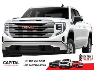 This GMC Sierra 1500 delivers a Gas V8 5.3L/325 engine powering this Automatic transmission. ENGINE, 5.3L ECOTEC3 V8 (355 hp [265 kW] @ 5600 rpm, 383 lb-ft of torque [518 Nm] @ 4100 rpm); featuring Dynamic Fuel Management (Includes (KW7) 170-amp alternator and (MHT) 10-speed automatic transmission.), Wireless, Apple CarPlay / Wireless Android Auto, Windows, power rear, express down.*This GMC Sierra 1500 Comes Equipped with These Options *Windows, power front, drivers express up/down, Window, power front, passenger express down, Wi-Fi Hotspot capable (Terms and limitations apply. See onstar.ca or dealer for details.), Wheels, 17 x 8 (43.2 cm x 20.3 cm) 6-spoke Bright Silver painted aluminum, Wheel, 17 x 8 (43.2 cm x 20.3 cm) full-size, steel spare, USB Ports, 2, Charge/Data ports located on instrument panel, Transfer case, single speed, electronic Autotrac with push button control (4WD models only), Tires, 255/70R17 all-season, blackwall, Tire, spare 255/70R17 all-season, blackwall (Included with (QBN) 255/70R17 all-season, blackwall tires.), Tire Pressure Monitor System, auto learn includes Tire Fill Alert (does not apply to spare tire).* Visit Us Today *Test drive this must-see, must-drive, must-own beauty today at Capital Chevrolet Buick GMC Inc., 13103 Lake Fraser Drive SE, Calgary, AB T2J 3H5.