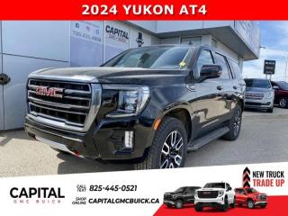 This 2024 Yukon AT4 comes fully equipped with a 10.2 Premium Infotainment System, Heated and Cooled Seats, Heated Steering,Remote Start, Blind Zone Alert, Park Assist, Bose Stereo, Heated Second Row Heated Bucket Seating, Black Assist Steps, MAX TRAILERING PACKAGE and so much more!Ask for the Internet Department for more information or book your test drive today! Text 365-601-8318 for fast answers at your fingertips!AMVIC Licensed Dealer - Licence Number B1044900Disclaimer: All prices are plus taxes and include all cash credits and loyalties. See dealer for details. AMVIC Licensed Dealer # B1044900