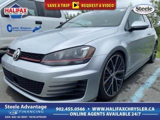 Recent Arrival!2016 Volkswagen Golf GTI Performance Silver 2.0L I4 Turbocharged DOHC 16V ULEV II 220hp FWD 6-Speed DSG Automatic with Tiptronic**Live Market Value Pricing**, Alloy wheels, Automatic temperature control, Exterior Parking Camera Rear, Front dual zone A/C, Heated front seats, Leather Shift Knob, Leather steering wheel, Power moonroof, Remote keyless entry, Steering wheel mounted audio controls, Turn signal indicator mirrors.Top reasons for buying from Halifax Chrysler: Live Market Value Pricing, No Pressure Environment, State Of The Art facility, Mopar Certified Technicians, Convenient Location, Best Test Drive Route In City, Full Disclosure.Certification Program Details: 85 Point Inspection, 2 Years Fresh MVI, Brake Inspection, Tire Inspection, Fresh Oil Change, Free Carfax Report, Vehicle Professionally Detailed.Here at Halifax Chrysler, we are committed to providing excellence in customer service and will ensure your purchasing experience is second to none! Visit us at 12 Lakelands Boulevard in Bayers Lake, call us at 902-455-0566 or visit us online at www.halifaxchrysler.com *** We do our best to ensure vehicle specifications are accurate. It is up to the buyer to confirm details.***Awards:* IIHS Canada Top Safety Pick+, Top Safety Pick+ * Canadian Car of the Year AJACs Best New Family Car