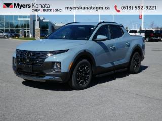 <b>Heated Seats,  Navigation,  Apple CarPlay,  Android Auto,  Heated Steering Wheel!</b><br> <br>     This  2023 Hyundai Santa Cruz is for sale today in Kanata. <br> <br>The Hyundai Santa Cruz shines as an urban pickup with snazzy looks, easy driving and parking, and a bed sized to handle small jobs and big outdoor adventures. With impressive handling and efficiency, this truck rewards you with the benefits of a traditional pickup truck, but without the drawbacks. Great tech and safety features also ensure that the Santa Fe is a pleasant companion for all your tasks.This  Regular Cab 4X4 pickup  has 23,399 kms. Its  blue in colour  . It has an automatic transmission and is powered by a  281HP 2.5L 4 Cylinder Engine. <br> <br> Our Santa Cruzs trim level is Preferred. This Santa Cruz Preferred combines truck utility with style, offering heated front bucket seats, a heated leather-wrapped steering wheel, towing equipment with trailer sway control and a wiring harness, proximity keyless entry with push button start, dual-zone climate control, and a 10.25-inch infotainment screen with navigation, Apple CarPlay, and Android Auto. Safety equipment include blind spot detection, lane keeping assist, lane departure warning, forward and rear collision mitigation, and driver monitoring alert. This vehicle has been upgraded with the following features: Heated Seats,  Navigation,  Apple Carplay,  Android Auto,  Heated Steering Wheel,  Remote Start,  Blind Spot Detection. <br> <br>To apply right now for financing use this link : <a href=https://www.myerskanatagm.ca/finance/ target=_blank>https://www.myerskanatagm.ca/finance/</a><br><br> <br/><br>Price is plus HST and licence only.<br>Book a test drive today at myerskanatagm.ca<br>*LIFETIME ENGINE TRANSMISSION WARRANTY NOT AVAILABLE ON VEHICLES WITH KMS EXCEEDING 140,000KM, VEHICLES 8 YEARS & OLDER, OR HIGHLINE BRAND VEHICLE(eg. BMW, INFINITI. CADILLAC, LEXUS...)<br> Come by and check out our fleet of 40+ used cars and trucks and 130+ new cars and trucks for sale in Kanata.  o~o