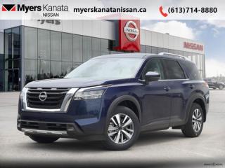 <b>Sunroof,  Navigation,  Leather Seats,  Apple CarPlay,  Android Auto!</b><br> <br> <br> <br>  After a hard day on the trail or hauling family, the interior of this 2024 Nissan feels like a sanctuary. <br> <br>With all the latest safety features, all the latest innovations for capability, and all the latest connectivity and style features you could want, this 2024 Nissan Pathfinder is ready for every adventure. Whether its the urban cityscape, or the backcountry trail, this 2024Pathfinder was designed to tackle it with grace. If you have an active family, they deserve all the comfort, style, and capability of the 2024 Nissan Pathfinder.<br> <br> This deep ocean blue SUV  has an automatic transmission and is powered by a  284HP 3.5L V6 Cylinder Engine.<br> <br> Our Pathfinders trim level is SL. This Pathfinder SL adds heated leather trimmed seats, driver memory settings, and a 120V outlet to this incredible SUV. This family hauler is ready for the city or the trail with modern features such as NissanConnect with navigation, touchscreen, and voice command, Apple CarPlay and Android Auto, paddle shifters, Class III towing equipment with hitch sway control, automatic locking hubs, alloy wheels, automatic LED headlamps, and fog lamps. Keep your family safe and comfortable with a heated leather steering wheel, a dual row sunroof, a proximity key with proximity cargo access, smart device remote start, power liftgate, collision mitigation, lane keep assist, blind spot intervention, front and rear parking sensors, and a 360-degree camera. This vehicle has been upgraded with the following features: Sunroof,  Navigation,  Leather Seats,  Apple Carplay,  Android Auto,  Power Liftgate,  Blind Spot Detection. <br><br> <br/>    6.49% financing for 84 months. <br> Payments from <b>$862.44</b> monthly with $0 down for 84 months @ 6.49% APR O.A.C. ( Plus applicable taxes -  $621 Administration fee included. Licensing not included.    ).  Incentives expire 2024-05-31.  See dealer for details. <br> <br><br> Come by and check out our fleet of 50+ used cars and trucks and 100+ new cars and trucks for sale in Kanata.  o~o