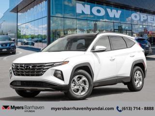 <b>Sunroof,  Navigation,  Leatherette Seats,  Heated Seats,  Apple CarPlay!</b><br> <br> <br> <br>  This 2024 Hyundai Tucson is the defining answer to what makes an SUV great. <br> <br>This 2024 Hyundai Tucson was made with eye for detail. From subtle surprises to bold design features, every part of this 2024 Hyundai Tucson is a treat. Stepping into the interior feels like a step right into the future with breathtaking technology and luxury that will make your smartphone jealous. Add on an intelligently capable chassis and drivetrain and you have the SUV of the future, ready for you today.<br> <br> This crystal white tricoat SUV  has an automatic transmission and is powered by a  187HP 2.5L 4 Cylinder Engine.<br> This vehicles price also includes $2984 in additional equipment.<br> <br> Our Tucsons trim level is Trend. Step up to this Tucson with the Trend Package and be treated to leatherette-trimmed heated front seats, an express open/close glass sunroof, a heated leather-wrapped steering wheel, proximity keyless entry with push button start, remote engine start, and a 10.25-inch infotainment screen now with voice-activated navigation, and bundled with Apple CarPlay and Android Auto, with a 6-speaker audio system. Occupant safety is assured, thanks to adaptive cruise control, blind spot detection, lane keep assist with lane departure warning, forward collision avoidance with pedestrian and cyclist detection, and a rear view camera. Additional features include dual-zone climate control, LED headlights with automatic high beams, towing equipment with trailer sway control, and even more. This vehicle has been upgraded with the following features: Sunroof,  Navigation,  Leatherette Seats,  Heated Seats,  Apple Carplay,  Android Auto,  Heated Steering Wheel. <br><br> <br/> See dealer for details. <br> <br><br> Come by and check out our fleet of 20+ used cars and trucks and 80+ new cars and trucks for sale in Ottawa.  o~o