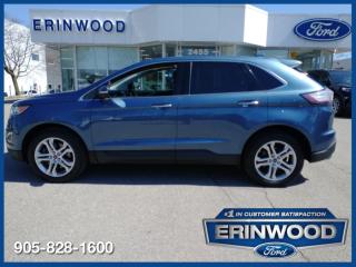 Luxury and Power Combined in this 2018 Ford Edge Titanium AWD  This Ford Edge Titanium AWD in Blue Metallic boasts Automatic transmission and a robust engine, offering a thrilling driving experience.  The Titanium trim of this Ford Edge is packed with premium features, including front heated leather-trimmed bucket seats, advanced technology, and safety enhancements. Its sleek design and spacious interior make every journey comfortable and stylish.  Experience the epitome of luxury and performance with the 2018 Ford Edge Titanium AWD. Elevate your driving experience with its cutting-edge features and sophisticated design, setting you apart on the road.