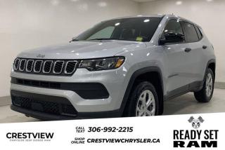 COMPASS SPORT 4X4 Check out this vehicles pictures, features, options and specs, and let us know if you have any questions. Helping find the perfect vehicle FOR YOU is our only priority.P.S...Sometimes texting is easier. Text (or call) 306-994-7040 for fast answers at your fingertips!This Jeep Compass boasts a Intercooled Turbo Regular Unleaded I-4 2.0 L/122 engine powering this Automatic transmission. WHEELS: 17 X 7 ALUMINUM, TRANSMISSION: 8-SPEED AUTOMATIC, SILVER ZYNITH METALLIC.* This Jeep Compass Features the Following Options *QUICK ORDER PACKAGE 29A SPORT , ENGINE: 2.0L DOHC I-4 DI TURBO W/ESS, BLACK, CLOTH BUCKET SEATS, Vinyl Door Trim Insert, Urethane Gear Shifter Material, Transmission w/Driver Selectable Mode and Autostick Sequential Shift Control, Trailer Sway Control, Tires: 225/60R17 BSW AS, Strut Front Suspension w/Coil Springs, Streaming Audio.* Stop By Today *Live a little- stop by Crestview Chrysler (Capital) located at 601 Albert St, Regina, SK S4R2P4 to make this car yours today!