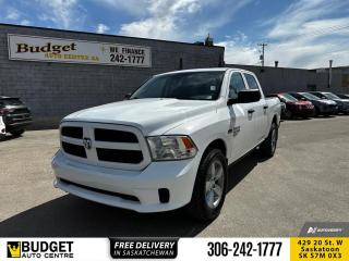 <b>Aluminum Wheels,  Fog Lamps,  Rear Camera,  Cruise Control,  Air Conditioning!</b><br> <br>    This Ram 1500 Classic is a top contender in the full-size pickup segment thanks to a winning combination of a strong powertrain, a smooth ride and a well-trimmed cabin. This  2019 Ram 1500 Classic is for sale today. <br> <br>The reasons why this Ram 1500 Classic stands above its well-respected competition are evident: uncompromising capability, proven commitment to safety and security, and state-of-the-art technology. From its muscular exterior to the well-trimmed interior, this 2019 Ram 1500 Classic is more than just a workhorse. Get the job done in comfort and style while getting a great value with this amazing full size truck. This  Crew Cab 4X4 pickup  has 293,758 kms. Its  white in colour  . It has a 6 speed automatic transmission and is powered by a  395HP 5.7L 8 Cylinder Engine.  <br> <br> Our 1500 Classics trim level is Express. Upgrading to this 1500 Classic Express is a great choice as this hard working truck comes loaded with stylish aluminum wheels, body colored bumpers, front fog lights, heavy-duty shock absorbers, electronic stability control and trailer sway control. Additional features include ParkView rear back-up camera, cruise control, air conditioning, an infotainment hub with SiriusXM, radio 3.0 and a USB port, automatic headlights, power windows, power doors, and more. This vehicle has been upgraded with the following features: Aluminum Wheels,  Fog Lamps,  Rear Camera,  Cruise Control,  Air Conditioning,  Power Windows,  Power Doors. <br> To view the original window sticker for this vehicle view this <a href=http://www.chrysler.com/hostd/windowsticker/getWindowStickerPdf.do?vin=1C6RR7KTXKS590431 target=_blank>http://www.chrysler.com/hostd/windowsticker/getWindowStickerPdf.do?vin=1C6RR7KTXKS590431</a>. <br/><br> <br>To apply right now for financing use this link : <a href=https://www.budgetautocentre.com/used-cars-saskatoon-financing/ target=_blank>https://www.budgetautocentre.com/used-cars-saskatoon-financing/</a><br><br> <br/><br><br> Budget Auto Centre has been a trusted name in the Automotive industry for over 40 years. We have built our reputation on trust and quality service. With long standing relationships with our customers, you can trust us for advice and assistance on all your automotive needs. </br>

<br> With our Credit Repair program, and over 250+ well-priced used vehicles in stock, youll drive home happy. We are driven to ensure the best in customer satisfaction and look forward working with you. </br> o~o
