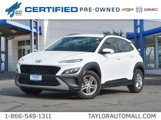 <b>Lane Keep Assist,  Heated Seats,  Android Auto,  Apple CarPlay,  Streaming Audio!</b><br> <br>    Built for adventure, this Kona is well equipped, whether in the urban sprawl or the backwood road. This  2023 Hyundai Kona is fresh on our lot in Kingston. <br> <br>With more versatility than its tiny stature lets on, this Kona is ready to prove that big things can come in small packages. With an incredibly long feature list, this Kona is incredibly safe and comfortable, compatible with just about anything, and ready for lifes next big adventure. For distilled perfection in the busy crossover SUV segment, this Kona is the obvious choice.This  SUV has 71,267 kms. Its  nice in colour  . It has an automatic transmission and is powered by a  147HP 2.0L 4 Cylinder Engine. <br> <br> Our Konas trim level is 2.0L Essential FWD. This Essential Kona is a step above the Value Edition, adding a safety suite that includes lane keep assist, collision avoidance assist, and driver monitoring. Additional features for comfort and convenience include heated seats, power windows, remote keyless entry, cruise control, and a rearview camera. The cozy cabin stays connected with a touchscreen infotainment system including Android Auto, Apple CarPlay, wireless connectivity, hands free Bluetooth, and streaming audio. This Kona is also brimming with style, sporting stylish aluminum wheels, black trim, and heated power side mirrors. This vehicle has been upgraded with the following features: Lane Keep Assist,  Heated Seats,  Android Auto,  Apple Carplay,  Streaming Audio,  Aluminum Wheels,  Touchscreen. <br> <br>To apply right now for financing use this link : <a href=https://www.taylorautomall.com/finance/apply-for-financing/ target=_blank>https://www.taylorautomall.com/finance/apply-for-financing/</a><br><br> <br/><br>For more information, please call any of our knowledgeable used vehicle staff at (613) 549-1311!<br><br> Come by and check out our fleet of 90+ used cars and trucks and 150+ new cars and trucks for sale in Kingston.  o~o