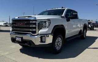<p style=text-align: center;><strong><span style=font-size: 18pt;>2022 GMC SIERRA 4WD DOUBLE CAB 149 SLE</span></strong></p><p style=text-align: center;><strong><span style=font-size: 18pt;>DURAMAX 6.6L V8 TURBO DIESEL</span></strong></p><p style=text-align: center;><span style=font-size: 14pt;>445 HORSEPOWER | 910 LB-FT OF TORQUE</span></p><p style=text-align: center;><span style=font-size: 14pt;>TOWING CAPACITY: | PAYLOAD: | GVWR: 11,000 LBS</span></p><p style=text-align: center;><strong><span style=font-size: 18pt;>ALLISON 10-SPEED AUTOMATIC TRANSMISSION</span></strong></p><p style=text-align: center;><strong><span style=font-size: 18pt;>17 MACHINED ALUMINUM WHEELS</span></strong></p><p style=text-align: center;> </p><p style=text-align: center;><span style=font-size: 18.6667px;><strong>PERFORMANCE AND MECHANICAL</strong></span></p><p style=text-align: center;><span style=font-size: 18.6667px;>Auto Locking Rear Differential, 2-speed Electronic Transfer Case, High Capacity Air Cleaner, Independent Front Suspension, Multi-leaf Rear Spring Suspension, Stabilitrak w/ Trailer Sway   Control & Hill Start Assist, All-season Tires, Brake Pad Monitoring, Trailering Package, Trailer Brake Controller, Rear axle ratio: 3.42</span></p><p style=text-align: center;><strong><span style=font-size: 18.6667px;>CONNECTIVITY & TECHNOLOGY</span></strong></p><p style=text-align: center;><span style=font-size: 18.6667px;>Rear Vision Camera, </span><span style=font-size: 18.6667px;>Teen Driver Mode, </span><span style=font-size: 18.6667px;>GMC Infotainment System, 8 Diag. Colour Touchscreen, Bluetooth Audio Streaming, Voice Command Passthrough to Phone, Android Auto & Apple Carplay Capable, OnStar Services & Wi-Fi Hotspot Available, SiriusXM Radio Capable, USB Ports, Colour Driver Info Centre</span></p><p style=text-align: center;><strong><span style=font-size: 18.6667px;>INTERIOR</span></strong></p><p style=text-align: center;><span style=font-size: 18.6667px;>Rear HVAC Vents, 60/40 Rear Folding Bench Seat, Leather Wrapped Steering Wheel, Carpeted Floor Covering</span></p><p style=text-align: center;><strong><span style=font-size: 18.6667px;>EXTERIOR</span></strong></p><p style=text-align: center;><span style=font-size: 18.6667px;>Cornerstep Rear Bumper Side Bedsteps, 12 Fixed Cargo Tie Downs, Power Adjustable Heated   Trailering Mirrors, GMC LED Side Marker Lights, LED Daytime Running Lamps, LED Reflector Headlamps, Front Recovery Hooks, GMC Multi-Pro Tailgate</span></p><p style=text-align: center;><strong><span style=font-size: 18.6667px;>OPTIONAL EQUIPMENT</span></strong></p><p style=text-align: center;><span style=font-size: 18.6667px;><em><span style=text-decoration: underline;>Kodiak Package:</span></em><br />Dual-Zone Climate Control, 10-way Driver Seat Power Adjuster Including Lumbar, Heated Driver and Front Passenger Seats, Heated Steering Wheel, Manual Tilt and Telescoping Steering Column, Rear-Window Defogger, Keyless Open and Start, Steering Column Lock, Remote Vehicle Start, Content Theft Alarm, Front Underseat Storage, 2nd Row USB Ports (2; Charge-only), LED Cargo Bed Lighting, Rear Auxiliary Power Outlet, 12-volt LED Fog Lamps, LED Roof Marker Lamps, Spray-on Bedliner, </span><span style=font-size: 18.6667px;>Rear Wheelhouse Liners</span></p><p style=text-align: center;><em><span style=text-decoration: underline;><span style=font-size: 18.6667px;>Duramax 6.6l V8 Turbo Diesel</span></span></em></p><p style=text-align: center;><span style=font-size: 18.6667px;><em><span style=text-decoration: underline;>Snow Plow Prep Package</span></em> </span></p><p style=text-align: center;> </p><p style=text-align: center;> </p><p style=text-align: center;> </p>