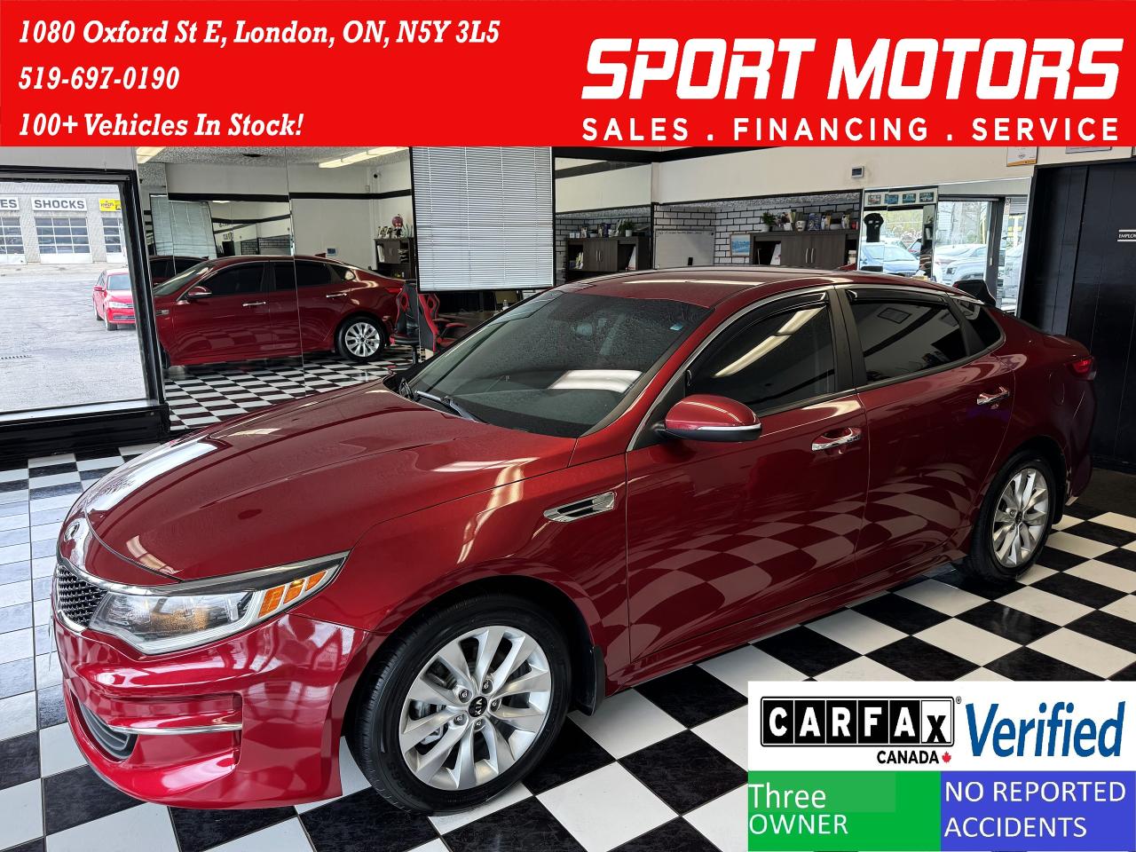 Used 2016 Kia Optima LX+Camera+Heated Steering+New Tires+CLEAN CARFAX for sale in London, ON