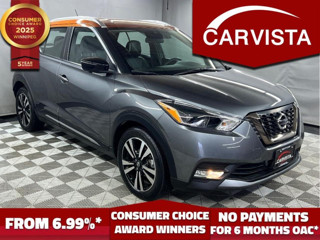 Used 2020 Nissan Kicks SR -LEATHER/FACTORY WARRANTY/LOCAL VEHICLE - for sale in Winnipeg, MB