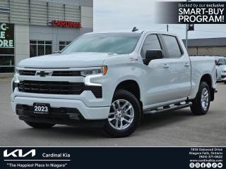 Recent Arrival! Odometer is 6662 kilometers below market average!



4x4, AWD. 4WD, 10-Speed Automatic, 4WD, Jet Black Cloth, 10-Way Power Driver Seat w/Lumbar, 12.3 Multicolour Reconfigurable Digital Display, 120-Volt Bed Mounted Power Outlet, 120-Volt Instrument Panel Power Outlet, 220 Amp Alternator, 6-Speaker Audio System, Air Conditioning, Alloy wheels, Apple CarPlay/Android Auto, Auto-Locking Rear Differential, Automatic temperature control, Bluetooth® For Phone, Bumpers: body-colour, Chevrolet Connected Access Capable, Cloth Seat Trim, Colour-Keyed Carpeting Floor Covering, Compass, Convenience Package, Convenience Package II, Deep-Tinted Glass, Delay-off headlights, Driver door bin, Dual Rear USB Ports (Charge Only), Dual-Zone Automatic Climate Control, Electric Rear-Window Defogger, Electrical Steering Column Lock, Electronic Cruise Control, EZ Lift Power Lock & Release Tailgate, Front dual zone A/C, Front fog lights, Front Frame-Mounted Black Recovery Hooks, Front LED Fog Lamps, Front Rubberized Vinyl Floor Mats, Fully automatic headlights, HD Rear Vision Camera, Heated Driver & Front Outboard Passenger Seats, Heated Power-Adjustable Outside Mirrors, Heated Steering Wheel, Heated steering wheel, High Gloss Black Mirror Caps, Hitch Guidance, Hitch Guidance w/Hitch View, Illuminated entry, Inside Rear-View Mirror w/Tilt, Keyless Open & Start, LED Cargo Area Lighting, OnStar & Chevrolet Connected Services Capable, Outside temperature display, Overhead console, Passenger door bin, Power door mirrors, Power Front Windows w/Driver Express Up/Down, Power Front Windows w/Passenger Express Down, Power Rear Windows w/Express Down, Power Sliding Rear Window w/Rear Defogger, Preferred Equipment Group 1SP, Premium Bose 7-Speaker Sound System, Rear 60/40 Folding Bench Seat (Folds Up), Rear Rubberized-Vinyl Floor Mats, Rear window defroster, Remote Vehicle Starter System, SiriusXM w/360L, Standard Tailgate, Steering Wheel Audio Controls, Theft Deterrent System (Unauthorized Entry), Trailering App, Trailering Package, True North Edition, Universal Home Remote, Wheels: 18 x 8.5 Bright Silver Painted Aluminum, Wi-Fi Hot Spot Capable, Wireless Phone Projection, Wrapped Steering Wheel.



White 2023 Chevrolet Silverado 1500 RST RST, 4X4, Z71 OFF ROAD, Remote Starter 4WD 10-Speed Automatic 3.0L I6





Family owned and operated more than 20 years, we provide the friendly and courteous service that you deserve. All of the Pre-Owned vehicles we offer for sale go through a , vigorous safety and mechanical inspection and are thoroughly cleaned and detailed so that they are in as close to as new condition as possible. Our DAILY Ontario wide Price Checks against similar inventory make sure we are offering you the best deal possible on any vehicle in our stock. Read our Online Reviews & Check us out on Facebook!***** See all of our New & Pre-Owned Inventory, at http://www.cardinalkia.com/.***** We have satisfied customers from all over Ontario; Niagara Falls, St. Catharines, Welland, Fonthill, Fort Erie, Grimsby, Port Colborne, Beamsville, Hamilton, Smithville, Wainfleet, Stoney Creek, Hamilton Mountain, Burlington, Oakville, Ancaster and Caledonia, Mississauga, South Brampton and Hagersville.***** With easy bank financing and these great values, you can drive home in one of these great Cardinal Kia pre-owned vehicles today.