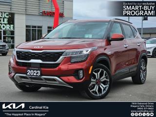 Recent Arrival! Odometer is 4901 kilometers below market average!



4x4, AWD. 4WD, Front & Rear Brake Service, 18 Alloy Wheels, 4-Wheel Disc Brakes, 8 Speakers, ABS brakes, Air Conditioning, Alloy wheels, AM/FM radio: SiriusXM, Apple CarPlay & Android Auto, Auto-dimming Rear-View mirror, Automatic temperature control, Bumpers: body-colour, Delay-off headlights, Driver door bin, Driver vanity mirror, Dual front impact airbags, Dual front side impact airbags, Exterior Parking Camera Rear, Four wheel independent suspension, Front Bucket Seats, Front fog lights, Front reading lights, Fully automatic headlights, Heads-Up Display, Heated & Air-Cooled Front Bucket Seats, Heated door mirrors, Heated front seats, Heated rear seats, Heated steering wheel, Illuminated entry, Leather Shift Knob, Low tire pressure warning, Navigation System, Outside temperature display, Overhead console, Passenger door bin, Passenger vanity mirror, Power door mirrors, Power driver seat, Power moonroof, Power passenger seat, Power steering, Power windows, Radio: AM/FM/HD/SiriusXM Kia Connect, Rain sensing wipers, Rear window defroster, Rear window wiper, Remote keyless entry, Sofino Leather Seat Trim, Sport steering wheel, Steering wheel mounted audio controls, Tachometer, Telescoping steering wheel, Tilt steering wheel, Traction control, Trip computer, Turn signal indicator mirrors, Ventilated front seats.



Mars Orange 2023 Kia Seltos SX Turbo SX, AWD, Navi, Heated and Cooled Leather Seats AWD 7-Speed Automatic I4





Family owned and operated more than 20 years, we provide the friendly and courteous service that you deserve. All of the Pre-Owned vehicles we offer for sale go through a , vigorous safety and mechanical inspection and are thoroughly cleaned and detailed so that they are in as close to as new condition as possible. Our DAILY Ontario wide Price Checks against similar inventory make sure we are offering you the best deal possible on any vehicle in our stock. Read our Online Reviews & Check us out on Facebook!***** See all of our New & Pre-Owned Inventory, at http://www.cardinalkia.com/.***** We have satisfied customers from all over Ontario; Niagara Falls, St. Catharines, Welland, Fonthill, Fort Erie, Grimsby, Port Colborne, Beamsville, Hamilton, Smithville, Wainfleet, Stoney Creek, Hamilton Mountain, Burlington, Oakville, Ancaster and Caledonia, Mississauga, South Brampton and Hagersville.***** With easy bank financing and these great values, you can drive home in one of these great Cardinal Kia pre-owned vehicles today.