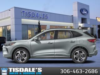 <b>Leather Seats,  Heated Seats, Sunroof, 501A Equipment Group, Premium Technology Package!</b><br> <br> <br> <br>Check out the large selection of new Fords at Tisdales today!<br> <br>  Unique and classy, this Ford Escape offers everything youre looking for in a mid sized SUV. <br> <br>This Ford Escape was built for an active lifestyle and offers plenty of options for you to hit the road in your own individual style. Whether you need a family SUV for soccer practice, a capable adventure vehicle, or both, the versatile Ford Escape has you covered. Built for those who live on the go, the 2024 Ford Escape is made to be unstoppable.<br> <br> This carbonized grey metallic SUV  has an automatic transmission and is powered by a  250HP 2.0L 4 Cylinder Engine.<br> <br> Our Escapes trim level is ST-Line Elite. This range-topping ST-Line Elite features sport-tuned suspension and unique exterior styling, with upgrades such as inbuilt navigation, adaptive cruise control, a surround camera system, and evasive steering assist. The amazing standard features continue with heated ActiveX synthetic leather seats, a heated leatherette steering wheel, simulated wood interior trim, remote engine start, and an expansive 13.2-inch infotainment screen with wireless Apple CarPlay and Android Auto, SiriusXM satellite radio, and FordPass Connect 4G mobile hotspot internet access. Safety features include blind spot detection, lane keeping assist with lane departure warning, evasive steering assist, forward and rear collision mitigation, and front and rear parking sensors. Additional features include a power liftgate for rear cargo access, aluminum wheels, roof rack rails, LED headlights with automatic high beams, a keypad for extra security, and so much more. This vehicle has been upgraded with the following features: Leather Seats,  Heated Seats, Sunroof, 501a Equipment Group, Premium Technology Package, 19 Inch Aluminum Wheels, Class Ii Trailer Tow Package. <br><br> View the original window sticker for this vehicle with this url <b><a href=http://www.windowsticker.forddirect.com/windowsticker.pdf?vin=1FMCU9PA8RUA79066 target=_blank>http://www.windowsticker.forddirect.com/windowsticker.pdf?vin=1FMCU9PA8RUA79066</a></b>.<br> <br>To apply right now for financing use this link : <a href=http://www.tisdales.com/shopping-tools/apply-for-credit.html target=_blank>http://www.tisdales.com/shopping-tools/apply-for-credit.html</a><br><br> <br/>    2.99% financing for 84 months. <br> Buy this vehicle now for the lowest bi-weekly payment of <b>$321.96</b> with $0 down for 84 months @ 2.99% APR O.A.C. ( Plus applicable taxes -  $699 administration fee included in sale price.   ).  Incentives expire 2024-05-08.  See dealer for details. <br> <br>Tisdales is not your standard dealership. Sales consultants are available to discuss what vehicle would best suit the customer and their lifestyle, and if a certain vehicle isnt readily available on the lot, one will be brought in. o~o