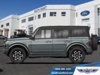 <b>Leather Seats, 360-Degree Camera, Wireless Charging, Navigation, Heated Steering Wheel!</b><br> <br>   With cool retro-styling, innovative features and impressive off-road capability, this legendary 2024 Ford Bronco has very little to prove. <br> <br>With a nostalgia-inducing design along with remarkable on-road driving manners with supreme off-road capability, this 2024 Ford Bronco is indeed a jack of all trades and masters every one of them. Durable build materials and functional engineering coupled with modern day infotainment and driver assistive features ensure that this iconic vehicle takes on whatever you can throw at it. Want an SUV that can genuinely do it all and look good while at it? Look no further than this 2024 Ford Bronco!<br> <br> This carbonized grey metallic SUV  has a 10 speed automatic transmission and is powered by a  315HP 2.7L V6 Cylinder Engine.<br> <br> Our Broncos trim level is Outer Banks. This Bronco Outer Banks takes things to a whole new level, with polished aluminum wheels, body colored fender flares, door handles and power heated side mirrors, along with LED headlights with high beam assist, front fog lights, and upgraded LED brake lights. This rugged off-roader also treats you with amazing comfort and connectivity features that include heated front seats, remote engine start, dual-zone climate control, front and rear cupholders, and an upgraded infotainment system with Apple CarPlay, Android Auto, SiriusXM and inbuilt navigation, to get you back home from your off-road adventures. Road safety is assured thanks to a suite of systems including blind spot detection, pre-collision assist with pedestrian detection and cross-traffic alert, lane keeping assist with lane departure warning, rear parking sensors, and driver monitoring alert. Additional features include proximity keyless entry with push button start, trail control, trail turn assist, and so much more. This vehicle has been upgraded with the following features: Leather Seats, 360-degree Camera, Wireless Charging, Navigation, Heated Steering Wheel, Adaptive Cruise Control. <br><br> View the original window sticker for this vehicle with this url <b><a href=http://www.windowsticker.forddirect.com/windowsticker.pdf?vin=1FMEE8BP8RLA71048 target=_blank>http://www.windowsticker.forddirect.com/windowsticker.pdf?vin=1FMEE8BP8RLA71048</a></b>.<br> <br>To apply right now for financing use this link : <a href=https://www.southcoastford.com/financing/ target=_blank>https://www.southcoastford.com/financing/</a><br><br> <br/>    3.99% financing for 84 months. <br> Buy this vehicle now for the lowest bi-weekly payment of <b>$505.65</b> with $0 down for 84 months @ 3.99% APR O.A.C. ( Plus applicable taxes -  $595 Administration Fee included    / Total Obligation of $92028  ).  Incentives expire 2024-05-08.  See dealer for details. <br> <br>Call South Coast Ford Sales or come visit us in person. Were convenient to Sechelt, BC and located at 5606 Wharf Avenue. and look forward to helping you with your automotive needs. <br><br> Come by and check out our fleet of 20+ used cars and trucks and 110+ new cars and trucks for sale in Sechelt.  o~o
