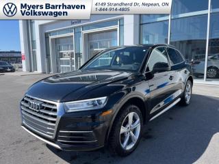 <b>Sunroof,  Navigation,  Park Assist,  Leather Seats,  Heated Seats!</b><br> <br>    With a well packaged high tech interior providing a terrific ride quality, this 2019 Audi Q5 is easily the best choice for a premium crossover SUV. This  2019 Audi Q5 is fresh on our lot in Nepean. <br> <br>This 2019 Audi Q5 has gone through a comprehensive overhaul, sporting all new components hidden away under the shapely body, and a brand new completely revised interior, offering more room and excellent comfort, surrounding the passengers in a tech filled cabin that follows Audis new interior design language. This  SUV has 77,591 kms. Its  brilliant black in colour  . It has an automatic transmission and is powered by a  2.0L I4 engine.  It may have some remaining factory warranty, please check with dealer for details. <br> <br> Our Q5s trim level is Progressiv 45 TFSI quattro. This Progressiv trim adds a lot of luxury with a dual row sunroof, navigation, a heated leather steering wheel, driver memory settings, aluminum interior trim, automatic high beams, and front and rear parking sensors. This SUV is more than a simple family vehicle with luxury features like heated leather bucket seats with contrast stitching, a leather steering wheel, proximity key with push button start, proximity cargo access, and voice activated LCD touchscreen infotainment with wireless Apple CarPlay. The style continues on the exterior with a dual tailpipe, aluminum alloy wheels, programmable LED lighting, fog lamps, and perimeter lights. Drive in confident safety with collision mitigation, pedestrian braking, blind spot monitoring, and a back up camera. This vehicle has been upgraded with the following features: Sunroof,  Navigation,  Park Assist,  Leather Seats,  Heated Seats,  Apple Carplay,  Android Auto. <br> <br>To apply right now for financing use this link : <a href=https://www.barrhavenvw.ca/en/form/new/financing-request-step-1/44 target=_blank>https://www.barrhavenvw.ca/en/form/new/financing-request-step-1/44</a><br><br> <br/><br> Buy this vehicle now for the lowest bi-weekly payment of <b>$221.18</b> with $0 down for 84 months @ 7.99% APR O.A.C. ((Plus applicable taxes and fees - Some conditions apply to get approved at the mentioned rate)     ).  See dealer for details. <br> <br>We are your premier Volkswagen dealership in the region. If youre looking for a new Volkswagen or a car, check out Barrhaven Volkswagens new, pre-owned, and certified pre-owned Volkswagen inventories. We have the complete lineup of new Volkswagen vehicles in stock like the GTI, Golf R, Jetta, Tiguan, Atlas Cross Sport, Volkswagen ID.4 electric vehicle, and Atlas. If you cant find the Volkswagen model youre looking for in the colour that you want, feel free to contact us and well be happy to find it for you. If youre in the market for pre-owned cars, make sure you check out our inventory. If you see a car that you like, contact 844-914-4805 to schedule a test drive.<br> Come by and check out our fleet of 50+ used cars and trucks and 110+ new cars and trucks for sale in Nepean.  o~o