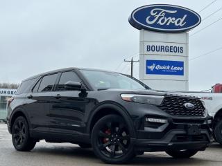 <b>Navigation,  Leather Seats,  Cooled Seats,  Power Tailgate,  360 Camera!</b><br> <br> Gear up for winter with Bourgeois Motors Ford! Throughout November, when you purchase, lease, or finance any in-stock new or pre-owned vehicle you can take advantage of our volume discount pricing on winter wheel and tire packages! Speak with your sales consultant to find out how you can get a grip on winter driving while keeping your cash in your pockets. Stay ahead of winter and your budget at Bourgeois Motors Ford! <br> <br> Compare at $48920 - Our Price is just $47495! <br> <br>   This Ford Explorer is ready to go beyond your expectations, designed to help you play hard and go far beyond the road less traveled. This  2021 Ford Explorer is fresh on our lot in Midland. <br> <br>This Ford Explorer is the ultimate exploration vehicle with plenty of style and space for all of your passengers and cargo. It has the hauling capabilities of a midsize SUV combined with strong off-road capabilities. Whether your next family adventure is to the grocery store or over a high mountain pass, the Ford Explorer was built to get you there with ease.This  SUV has 70,198 kms. Its  agate black metallic in colour  . It has a 10 speed automatic transmission and is powered by a  400HP 3.0L V6 Cylinder Engine.  This unit has some remaining factory warranty for added peace of mind. <br> <br> Our Explorers trim level is ST. Upgrading to this Ford Explorer ST is a great choice as it comes with exclusive aluminum wheels and unique exterior style, a large color touchscreen featuring navigation, Apple CarPlay, Android Auto, SYNC 3 and a premium Bang & Olufsen audio system. It also features LED lights with front fog lights, perforated leather heated and cooled seats with silver accent stitching, unique piano black trim, a power tailgate, heated steering wheel, split folding rear seats, a 360 degree camera, Ford Co-Pilot360 featuring lane keep assist, blind spot detection, cross traffic alert, active park assist, evasion assist and forward collision warning, a proximity key with push button start, remote engine start, FordPass Connect 4G LTE WiFi and so much more. This vehicle has been upgraded with the following features: Navigation,  Leather Seats,  Cooled Seats,  Power Tailgate,  360 Camera,  Heated Steering Wheel,  Apple Carplay. <br> To view the original window sticker for this vehicle view this <a href=http://www.windowsticker.forddirect.com/windowsticker.pdf?vin=1FM5K8GC4MGA97663 target=_blank>http://www.windowsticker.forddirect.com/windowsticker.pdf?vin=1FM5K8GC4MGA97663</a>. <br/><br> <br>To apply right now for financing use this link : <a href=https://www.bourgeoismotors.com/credit-application/ target=_blank>https://www.bourgeoismotors.com/credit-application/</a><br><br> <br/><br>At Bourgeois Motors Ford in Midland, Ontario, we proudly present the regions most expansive selection of used vehicles, ensuring youll find the perfect ride in our shared inventory. With a network of dealers serving Midland and Parry Sound, your ideal vehicle is within reach. Experience a stress-free shopping journey with our family-owned and operated dealership, where your needs come first. For over 78 years, weve been committed to serving Midland, Parry Sound, and nearby communities, building trust and providing reliable, quality vehicles. Discover unmatched value, exceptional service, and a legacy of excellence at Bourgeois Motors Fordwhere your satisfaction is our priority.Please note that our inventory is shared between our locations. To avoid disappointment and to ensure that were ready for your arrival, please contact us to ensure your vehicle of interest is waiting for you at your preferred location. <br> Come by and check out our fleet of 80+ used cars and trucks and 200+ new cars and trucks for sale in Midland.  o~o