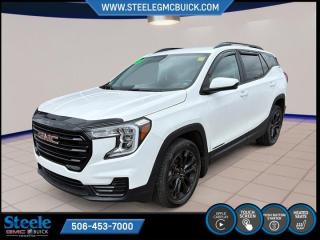 New Price!Summit White 2022 GMC Terrain SLE | FOR SALE IN STEELE FREDERICTON | AWD 9-Speed Automatic 1.5L DOHC* Market Value Pricing *, AWD, 2 USB Data Ports w/Auxiliary Input Jack, 2-Way Power Driver Lumbar Control, 4.2 Multi-Colour Driver Information Screen, 4-Way Manual Front Passenger Seat, 4-Wheel Disc Brakes, 6 Speakers, 6-Speaker Audio System Feature, 8-Way Power Driver Seat Adjuster, ABS brakes, Air Conditioning, AM/FM radio: SiriusXM, Auto High-beam Headlights, Auto-dimming Rear-View mirror, Automatic temperature control, Black GMC Centre Caps w/Red GMC Lettering, Black Mirror Caps, Bluetooth® For Phone, Brake assist, Bumpers: body-colour, Compass, Darkened Front Grille, Delay-off headlights, Driver & Front Passenger Heated Seats, Driver door bin, Driver vanity mirror, Dual front impact airbags, Dual front side impact airbags, Electronic Stability Control, Elevation Edition, Emergency communication system: OnStar and GMC Connected Services capable, Four wheel independent suspension, Front anti-roll bar, Front Bucket Seats, Front dual zone A/C, Front reading lights, Fully automatic headlights, Heated door mirrors, Heated front seats, Illuminated entry, Low tire pressure warning, Not Equipped w/Heated Front Seats, Occupant sensing airbag, Outside temperature display, Overhead airbag, Overhead console, Panic alarm, Passenger vanity mirror, Power door mirrors, Power driver seat, Power steering, Power windows, Preferred Equipment Group 3SA, Premium audio system: GMC Infotainment System, Premium Cloth Seat Trim, Radio data system, Radio: GMC Infotainment Audio System w/7 Display, Rear anti-roll bar, Rear window defroster, Remote keyless entry, Roof rack: rails only, Roof-Mounted Luggage Rack Side Rails, Security system, SiriusXM, Speed control, Speed-sensing steering, Split folding rear seat, Spoiler, Steering wheel mounted audio controls, Tachometer, Telescoping steering wheel, Tilt steering wheel, Traction control, Trip computer, Wheels: 19 x 7.5 Gloss Black Painted Aluminum, Wireless Apple CarPlay/Wireless Android Auto.Certification Program Details: 80 Point Inspection Fresh Oil Change Full Vehicle Detail Full tank of Gas 2 Years Fresh MVI Brake through InspectionSteele GMC Buick Fredericton offers the full selection of GMC Trucks including the Canyon, Sierra 1500, Sierra 2500HD & Sierra 3500HD in addition to our other new GMC and new Buick sedans and SUVs. Our Finance Department at Steele GMC Buick are well-versed in dealing with every type of credit situation, including past bankruptcy, so all customers can have confidence when shopping with us!Steele Auto Group is the most diversified group of automobile dealerships in Atlantic Canada, with 47 dealerships selling 27 brands and an employee base of well over 2300.
