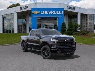 <b>Fog Lights,  Aluminum Wheels,  Remote Start,  EZ Lift Tailgate,  Forward Collision Alert!</b><br> <br>   Astoundingly advanced and exceedingly premium, this 2024 Chevrolet Silverado 1500 is designed for pickup excellence. <br> <br>This 2024 Chevrolet Silverado 1500 stands out in the midsize pickup truck segment, with bold proportions that create a commanding stance on and off road. Next level comfort and technology is paired with its outstanding performance and capability. Inside, the Silverado 1500 supports you through rough terrain with expertly designed seats and robust suspension. This amazing 2024 Silverado 1500 is ready for whatever.<br> <br> This black Crew Cab 4X4 pickup   has an automatic transmission and is powered by a  355HP 5.3L 8 Cylinder Engine.<br> <br> Our Silverado 1500s trim level is RST. This 1500 RST comes with Silverardos legendary capability and was made to be a stylish daily pickup truck that has the perfect amount of essential equipment. This incredible truck comes loaded with blacked out exterior accents, body colored bumpers, Chevrolets Premium Infotainment 3 system thats paired with a larger touchscreen display, wireless Apple CarPlay and Android Auto, 4G LTE hotspot and SiriusXM. Additional features include LED front fog lights, remote engine start, an EZ Lift tailgate, unique aluminum wheels, a power driver seat, forward collision warning with automatic braking, intellibeam headlights, dual-zone climate control, lane keep assist, Teen Driver technology, a trailer hitch and a HD rear view camera. This vehicle has been upgraded with the following features: Fog Lights,  Aluminum Wheels,  Remote Start,  Ez Lift Tailgate,  Forward Collision Alert,  Lane Keep Assist,  Android Auto. <br><br> <br>To apply right now for financing use this link : <a href=https://www.taylorautomall.com/finance/apply-for-financing/ target=_blank>https://www.taylorautomall.com/finance/apply-for-financing/</a><br><br> <br/>    0% financing for 60 months. 2.49% financing for 84 months. <br> Buy this vehicle now for the lowest bi-weekly payment of <b>$469.31</b> with $0 down for 84 months @ 2.49% APR O.A.C. ( Plus applicable taxes -  Plus applicable fees   / Total Obligation of $85415  ).  Incentives expire 2024-04-30.  See dealer for details. <br> <br> <br>LEASING:<br><br>Estimated Lease Payment: $418 bi-weekly <br>Payment based on 4.5% lease financing for 24 months with $0 down payment on approved credit. Total obligation $21,741. Mileage allowance of 16,000 KM/year. Offer expires 2024-04-30.<br><br><br><br> Come by and check out our fleet of 80+ used cars and trucks and 150+ new cars and trucks for sale in Kingston.  o~o
