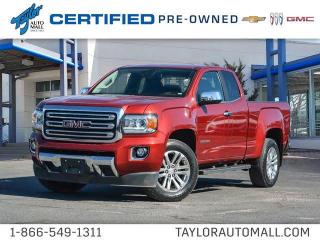 The GMC Canyon is a mid-size pickup with a well-appointed interior, a stylish exterior, and serious capability. This  2015 GMC Canyon is for sale today in Kingston. <br> <br>The 2015 Canyon is built for everything you do with the durability and premium detail you expect from a GMC pickup. Capable, versatile, and entirely refined, the mid-size Canyon balances power and technology in a design that is spacious and efficient. Whether you need a pickup truck for some occasional hauling or you just want a truck, the premium GMC Canyon fits the bill. It has almost as much capability as its bigger counterparts, but its easier to maneuver, easier to park, and returns better fuel economy. This  Extended Cab pickup  has 92,568 kms. Its  cardinal red in colour  . It has an automatic transmission and is powered by a  305HP 3.6L V6 Cylinder Engine.  It may have some remaining factory warranty, please check with dealer for details. <br> <br>To apply right now for financing use this link : <a href=https://www.taylorautomall.com/finance/apply-for-financing/ target=_blank>https://www.taylorautomall.com/finance/apply-for-financing/</a><br><br> <br/><br> Buy this vehicle now for the lowest bi-weekly payment of <b>$187.73</b> with $0 down for 72 months @ 9.99% APR O.A.C. ( Plus applicable taxes -  Plus applicable fees   / Total Obligation of $29287  ).  See dealer for details. <br> <br>For more information, please call any of our knowledgeable used vehicle staff at (613) 549-1311!<br><br> Come by and check out our fleet of 100+ used cars and trucks and 180+ new cars and trucks for sale in Kingston.  o~o