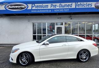 <p>Come check out this Local One Owner 2016 Mercedes Benz E400 4matic AMG Style Pkg. Loaded with Features... Set in Diamond White on Red / Black Leather... This 2016 Mercedes Benz E400 4matic is a must see</p><p>Mercedes Benz Data Card :</p><p>DIAMOND WHITE - METALLIC PAINT</p><p>LEATHER RED / BLACK</p><p>AMG STYLING PACKAGE-FRONT SPOILER, SIDE SKIRT</p><p>AMG DOUBLE-SPOKE WHEELS 18 WITH MIXED TIRES</p><p>SPORTS SUSPENSION</p><p>4-MATIC-/ALL WHEEL DRIVE</p><p>PANORAMIC SLIDING SUNROOF/GLASS SUNROOF</p><p>AMG SPORTS PACKAGE</p><p>PARKING PACKAGE</p><p>MIRRORS PACKAGE</p><p>DRIVING PACKAGE</p><p>SPORTS STEERING WHEEL</p><p>PREMIUM SOUND SYSTEM</p><p>EPS STEERING (ELECTRIC STEERING)</p><p>GARAGE DOOR OPENER WITH 284 - 390 MHZ FREQUENCY</p><p>AUTONOMOUS INT. CRUISE CONT. PLUS (DISTRONIC PLUS)</p><p>ACTIVE PARK ASSIST</p><p>ACTIVE BLIND SPOT ASSIST</p><p>ACTIVE LANE KEEPING ASSIST (FAP)</p><p>ELECTRICALLY ADJUSTABLE RIGHT DRIVER SEAT W MEMORY</p><p>INTERIOR AND EXTERIOR MIRROR, AUTOMATICALLY DIMMING</p><p>REAR-END COLLISION WARNING AND PROTECTION SYSTEM</p><p>DISTRONIC PLUS CROSS SUPPORT</p><p>EXPANDED BRAKE ASSIST</p><p>BRAKE ASSIST PLUS CROSS TRAFFIC</p><p>AUTONOMOUS BRAKE INTERVENTION/WARN. FOR PED. PROT.</p><p>MEMORY PACKAGE (DRIVER SEAT, STRG. COL., MIRROR)</p><p>AIR FILTER WITH WATER PROTECTION</p><p>COLLISION MINIMIZATION BRAKE INTERV./WARNING (CMS)</p><p>ASHTRAY PACKAGE</p><p>CUP HOLDER</p><p>COVER WITH ADDITIONAL DAMPER ATTACHMENT POINT</p><p>AUTOMATIC TRANSMISSION 7-SPEED</p><p>STEER.WHEEL GEARSHIFT BUTTONS/SHIFT PADDLE PAINTED</p><p>SPORTS SUSPENSION</p><p>ELECTRIC FOLDING OUTSIDE MIRROR</p><p>BLACK FABRIC ROOF INTERIOR TRIM</p><p>SIRIUS SATELLITE RADIO COMPLETE SYSTEM</p><p>ROLLER BLIND, ELECTRIC, FOR REAR WINDOW</p><p>AUTOMATIC HIGH BEAM SWITCH (IHC)</p><p>DYNAMIC LED HEADLAMPS, SAE, RIGHT-HAND TRAFFIC</p><p>TRIM PIECES - ASH TREE WOOD BLACK (2A70)</p><p>SEAT HEATER FOR LEFT AND RIGHT FRONT SEATS</p><p>HEATED SCREEN WASH SYSTEM</p><p>SEPARATE TRUNK LID LOCKING</p><p>KEYLESS - GO</p><p>DIRECT START</p><p>SHIFT BY WIRE</p><p>DIRECT START / ECO START/STOP FUNCTION</p><p>MODEL SERIES 207</p><p>COUPE</p><p>AUTOMATIC TRANSMISSION</p><p>ENGINES WITH EXH.TURBOCHARGER WITH INTERCOOLER</p><p>ENGINE INCREASED PERFORMANCE</p><p>V6-GASOLINE ENGINE M276</p><p>DISPLACEMENT 3.0 LITER</p><p style=color: #333333; font-size: 13px;>Please Contact Dealer For Warranty Details*** Extended Warranty Available.</p><p style=color: #333333; font-size: 13px;>For More Details Visit http://Autoworld.ca/</p><p style=color: #333333; font-size: 13px;>Contact @Autoworld 604-510-7227</p><p style=color: #333333; font-size: 13px;>19987 Fraser Highway</p><p style=color: #333333; font-size: 13px;>Langley BC</p><p style=color: #333333; font-size: 13px;>V3A 4E2</p><p style=color: #333333; font-size: 13px;>Not The Car your Looking For? We Can Find You The Car You Want Using Our Professional Car Hunter Service!</p><p style=color: #333333; font-size: 13px;>$895 Doc Fee</p><p style=color: #333333; font-size: 13px;>VSA Dealer # 31259</p>