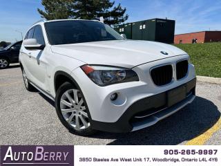 <p><p><strong>2012 BMW X1 xDrive28i White on Black Leather Interior </strong></p><p><span></span><span> </span>2.0L <span></span><span> </span>xDrive All-Wheel Drive <span></span><span> </span>Auto <span></span><span> </span>A/C <span></span><span> </span>Dual-Zone Automatic Climate Control <span></span><span> </span>Push Start Engine <span><span></span><span> </span>Leather Interior <span></span><span> </span>Heated Front Seats <span></span><span> </span>Power Options <span></span><span> </span>Power Panoramic Sunroof <span></span><span> Navigation <span></span> </span>Steering Wheel Mounted Controls</span><span> </span><span><span></span><span> </span>Bluetooth <span></span><span> </span></span><span>Alloy Wheels <span></span><span> </span>Fog Lights <span></span></span></p><p><br></p><p><span><strong>*** ACCIDENT FREE *** CLEAN CARFAX ***</strong></span></p><p>*** Fully Certified ***</p><p><span><strong>*** ONLY 152,831 KM ***</strong></span></p><p><br></p><p><span><strong>CARFAX REPORT: <a href=https://vhr.carfax.ca/?id=yT7Wr9vtK6QR7%2Br7LCjwx1%2B0szA2DQNX>https://vhr.carfax.ca/?id=yT7Wr9vtK6QR7%2Br7LCjwx1%2B0szA2DQNX</a><span id=jodit-selection_marker_1713300166238_4413657647360356 data-jodit-selection_marker=start style=line-height: 0; display: none;></span></strong></span></p><br></p> <span id=jodit-selection_marker_1689009751050_8404320760089252 data-jodit-selection_marker=start style=line-height: 0; display: none;></span>