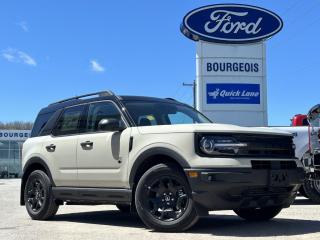 <b>Ford Co-Pilot360 Assist+, Wireless Charging, Black Appearance Package, 17 Wheels, Class II Trailer Tow Package!</b><br> <br> <br> <br>  Designed for every adventurer, this Bronco Sport gets you out into the wild, and back again. <br> <br>A compact footprint, an iconic name, and modern luxury come together to make this Bronco Sport an instant classic. Whether your next adventure takes you deep into the rugged wilds, or into the rough and rumble city, this Bronco Sport is exactly what you need. With enough cargo space for all of your gear, the capability to get you anywhere, and a manageable footprint, theres nothing quite like this Ford Bronco Sport.<br> <br> This desert sand SUV  has a 8 speed automatic transmission and is powered by a  181HP 1.5L 3 Cylinder Engine.<br> <br> Our Bronco Sports trim level is Big Bend. This Bronco Big Bend steps things up with heated cloth front seats that feature power lumbar adjustment, along with SiriusXM streaming radio and exclusive aluminum wheels. Also standard include voice-activated automatic air conditioning, 8-inch SYNC 3 powered infotainment screen with Apple CarPlay and Android Auto, smart charging USB type-A and type-C ports, 4G LTE mobile hotspot internet access, proximity keyless entry with remote start, and a robust terrain management system that features the trademark Go Over All Terrain (G.O.A.T.) driving modes. Additional features include blind spot detection, rear cross traffic alert and pre-collision assist with automatic emergency braking, lane keeping assist, lane departure warning, forward collision alert, driver monitoring alert, a rear-view camera, and so much more. This vehicle has been upgraded with the following features: Ford Co-pilot360 Assist+, Wireless Charging, Black Appearance Package, 17 Wheels, Class Ii Trailer Tow Package, Convenience Package, Fog Lamps. <br><br> View the original window sticker for this vehicle with this url <b><a href=http://www.windowsticker.forddirect.com/windowsticker.pdf?vin=3FMCR9B65RRE74236 target=_blank>http://www.windowsticker.forddirect.com/windowsticker.pdf?vin=3FMCR9B65RRE74236</a></b>.<br> <br>To apply right now for financing use this link : <a href=https://www.bourgeoismotors.com/credit-application/ target=_blank>https://www.bourgeoismotors.com/credit-application/</a><br><br> <br/> 2.99% financing for 84 months.  Incentives expire 2024-05-31.  See dealer for details. <br> <br>Discount on vehicle represents the Cash Purchase discount applicable and is inclusive of all non-stackable and stackable cash purchase discounts from Ford of Canada and Bourgeois Motors Ford and is offered in lieu of sub-vented lease or finance rates. To get details on current discounts applicable to this and other vehicles in our inventory for Lease and Finance customer, see a member of our team. </br></br>Discover a pressure-free buying experience at Bourgeois Motors Ford in Midland, Ontario, where integrity and family values drive our 78-year legacy. As a trusted, family-owned and operated dealership, we prioritize your comfort and satisfaction above all else. Our no pressure showroom is lead by a team who is passionate about understanding your needs and preferences. Located on the shores of Georgian Bay, our dealership offers more than just vehiclesits an experience rooted in community, trust and transparency. Trust us to provide personalized service, a diverse range of quality new Ford vehicles, and a seamless journey to finding your perfect car. Join our family at Bourgeois Motors Ford and let us redefine the way you shop for your next vehicle.<br> Come by and check out our fleet of 90+ used cars and trucks and 220+ new cars and trucks for sale in Midland.  o~o