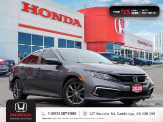 Used 2020 Honda Civic EX POWER SUNROOF | REARVIEW CAMERA | HONDA SENSING TECHNOLOGIES for sale in Cambridge, ON