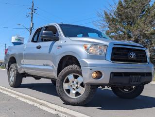 <p>2010 Tundra 5.7 V8 4wd double cab 6.5foot box with 345k available for sale. Bulletproof reliability, well maintained and no rust issues. Safety certification also included in the price. This tundra is ready for many more trouble free miles with the next owner. </p><p> </p><p>Ontario truck since new. Annual commercial safety done. No accident history. Carfax available.</p><p> </p><p>Runs & drives out great. Engine idles smooth and pulls hard. 4wd high/low working as they should. AC blows ice cold. All features work. In good condition all around considering the mileage. Please expect minor wear & tear. Frame is clean. No rust issues. </p><p> </p><p>Just safety inspected and certified. 4 new all terrain tires put on. Rear bumper replaced (had some rust on the chrome). Newer exhaust & leaf springs have been replaced. Brakes are good. Has a 2.5inch lift kit done. Rides smoothly. Can only fault it for needing a new tailgate (see pics) besides that its in solid shape overall.</p><p> </p><p>Any questions please just ask thank you for your interest in my truck. </p><p> </p><p>Price is + TAX + licensing fees.</p><p>Financing and trade-ins available.</p><p>Test drives by appointment only. </p><p>OMVIC registered dealership & UCDA Member</p><p>Starks Motorsports LTD</p><p>Address: 48 Woodslee Ave</p><p>unit 3 Paris ON</p>