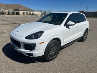 <p>2017 Porsche Cayenne Platinum Edition.</p><p>300 horsepower V-6 mated to an 8 speed automatic transmission.</p><p>Carrera White metallic exterior on black leather interior.</p><p>$88,270 MSRP </p><p>Loaded with Platinum Edition standard options as well as Premium Plus Package and factory running boards.</p><p>Accident free local Ontario vehicle.<span id=jodit-selection_marker_1713725121322_6191467447887242 data-jodit-selection_marker=start style=line-height: 0; display: none;></span></p><p><br></p><p><br></p><p><br></p> <p>** Appointments are mandatory as most of our inventory is stored off site ** Unless stated otherwise all our vehicles come Ontario Safety Certified with a 30 day Dealer guarantee as well as a complimentary Carfax report. There are no hidden fees. Competitive financing rates are available for most of our vehicles and extended warranties are also available through Lubrico Canada. You can find us at 12993 Steeles Avenue, Halton Hills, just west of Trafalgar Road near the Toronto Premium Outlet Mall. Located beside Mississauga, we are easily accessed from the Trafalgar Road exit of Hwy 401. We have been proudly serving the GTA area including Milton, Georgetown, Halton Hills, Acton, Erin, Brampton Mississauga, Toronto, and the surrounding areas for over 20 years. Please visit or website at www.bulletproofauto.ca for videos of our inventory. If we dont have exactly what youre looking for, we will find it. Also please take the time to research our Google and Facebook reviews. We pride ourselves in exceptional customer service and will always strive to provide our customers with a unique and personal car buying experience.  Bulletproof Auto Sales. Aim Higher.<span id=jodit-selection_marker_1682346445326_9978056229470107 data-jodit-selection_marker=start style=line-height: 0; display: none;></span></p>