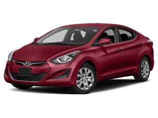 <p> Feel at ease with this dependable 2016 Hyundai Elantra. Side Impact Beams, Rear Child Safety Locks, Outboard Front Lap And Shoulder Safety Belts -inc: Rear Centre 3 Point, Height Adjusters and Pretensioners, Electronic Stability Control (ESC), Dual Stage Driver And Passenger Seat-Mounted Side Airbags. </p> <p><strong> Reliability Recognized for This Hyundai Elantra </strong><br /> KBB.com Best Buy Awards Finalist, KBB.com 10 Best Used Compact Cars Under $15,000, KBB.com 5-Year Cost to Own Awards. </p> <p><strong>Fully-Loaded with Additional Options</strong><br>VENETIAN RED METALLIC, GREY, PREMIUM CLOTH SEATING SURFACES, Window Grid Antenna, Wheels: 15 x 6.0J Steel, Variable Intermittent Wipers, Urethane Gear Shifter Material, Trunk Rear Cargo Access, Trip Computer, Transmission: 6-Speed Automatic w/OD & SHIFTRONIC -inc: manual shift mode and lock-up torque converter, Transmission w/Driver Selectable Mode.</p> <p><strong> Stop By Today </strong><br> For a must-own Hyundai Elantra come see us at Experience Hyundai, 15 Mount Edward Rd, Charlottetown, PE C1A 5R7. Just minutes away!</p>