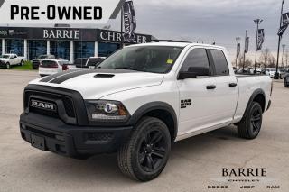 <p>Get ready to conquer the road with the 2021 RAM 1500 Classic Warlock Quad Cab 4x4, a powerful and stylish truck that combines performance and capability with rugged good looks. Designed to stand out from the crowd, this truck exudes confidence and versatility, making it the perfect companion for both work and play.</p>

<p><strong>Performance:</strong></p>

<p>Under the hood, the 2021 RAM 1500 Classic Warlock is equipped with a potent 3.6L Pentastar VVT V6 engine, delivering impressive power and efficiency. Paired with an 8-speed automatic transmission, this truck offers smooth acceleration and seamless gear shifts, ensuring a responsive and enjoyable driving experience on and off the road.</p>

<p><strong>Exterior:</strong></p>

<p>Dressed in a striking Bright White exterior color and adorned with bold Warlock accents, the RAM 1500 Classic commands attention wherever it goes. With its distinctive black grille, powder-coated bumpers, and sporty taillamps, this truck exudes a sense of rugged elegance that sets it apart from the competition.</p>

<p><strong>Interior:</strong></p>

<p>Step inside the cabin of the RAM 1500 Classic Warlock and discover a world of comfort and convenience. The premium cloth 40/20/40 bench seat provides ample seating space for you and your passengers, while optional features like heated seats and a heated steering wheel ensure that everyone stays cozy, even on chilly days.</p>

<p><strong>Technology & Safety:</strong></p>

<p>Equipped with advanced technology and safety features, the RAM 1500 Classic Warlock offers peace of mind and connectivity on every journey. From the ParkView Rear Back-Up Camera and Park-Sense Rear Park Assist System to the Uconnect 4C with 8.4-inch display and Apple CarPlay/Android Auto compatibility, this truck keeps you connected, informed, and safe at all times.</p>

<p>The 2021 RAM 1500 Classic Warlock Quad Cab 4x4 is a formidable truck that combines rugged performance with refined style. Whether youre tackling tough jobs at the worksite or embarking on weekend adventures with friends and family, this truck is up to the task. Experience the thrill of the open road in the RAM 1500 Classic Warlock today.</p>